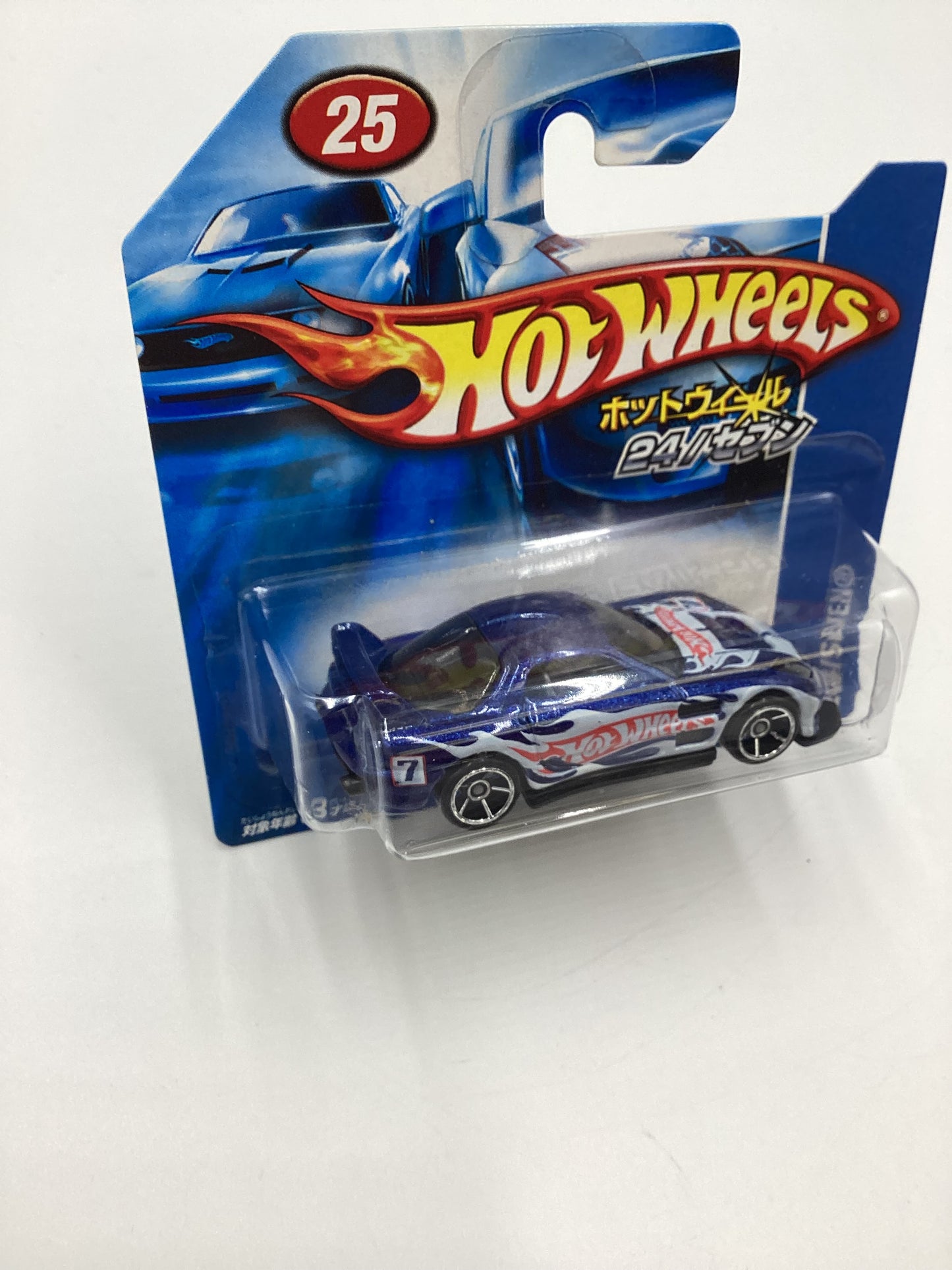 2007 Hot Wheels 24/Seven Japanese Short Card Blue VHTF with protector