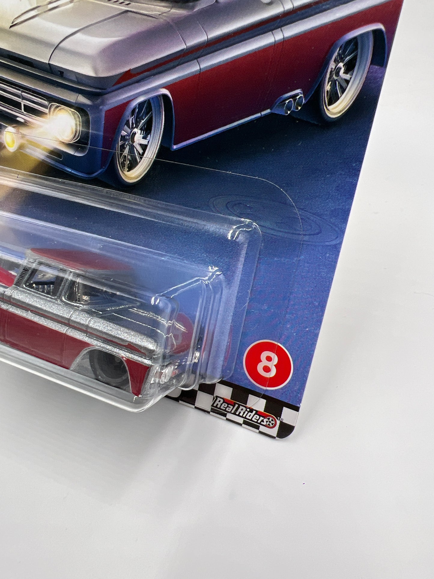 Hot Wheels Premium Boulevard #8 Custom 62 Chevy Pickup Red/Gray W/Protector