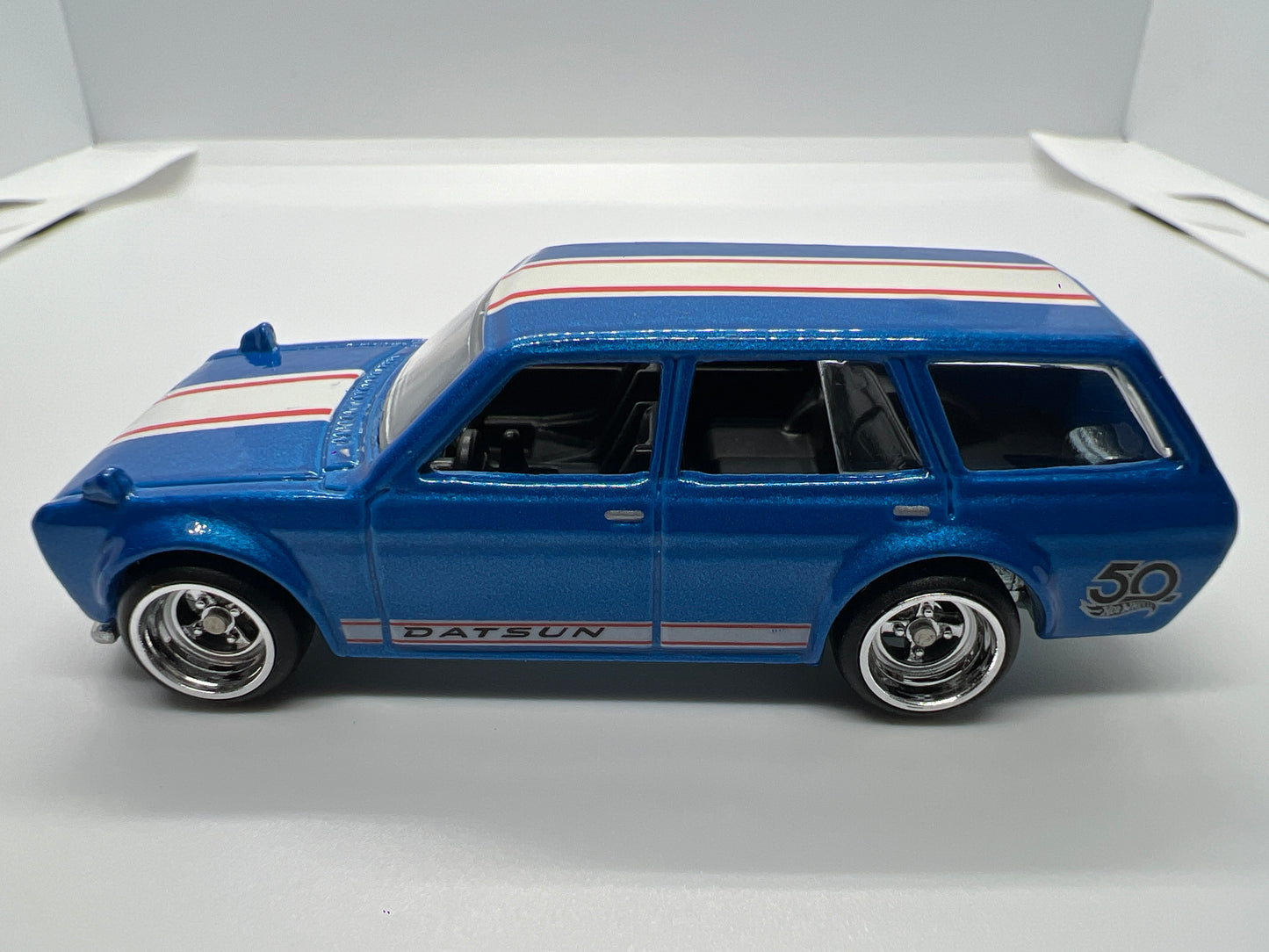 Hot Wheels 1/64 Premium 50th Favorites Set 71 Datsun 510 Wagon Blue Loose