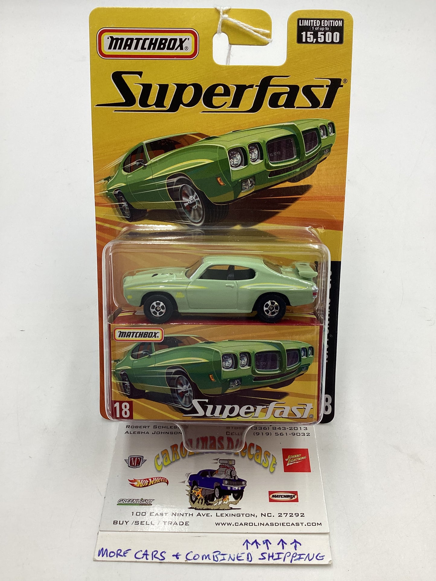 Matchbox 2005 Superfast #18 1970 Pontiac GTO judge green