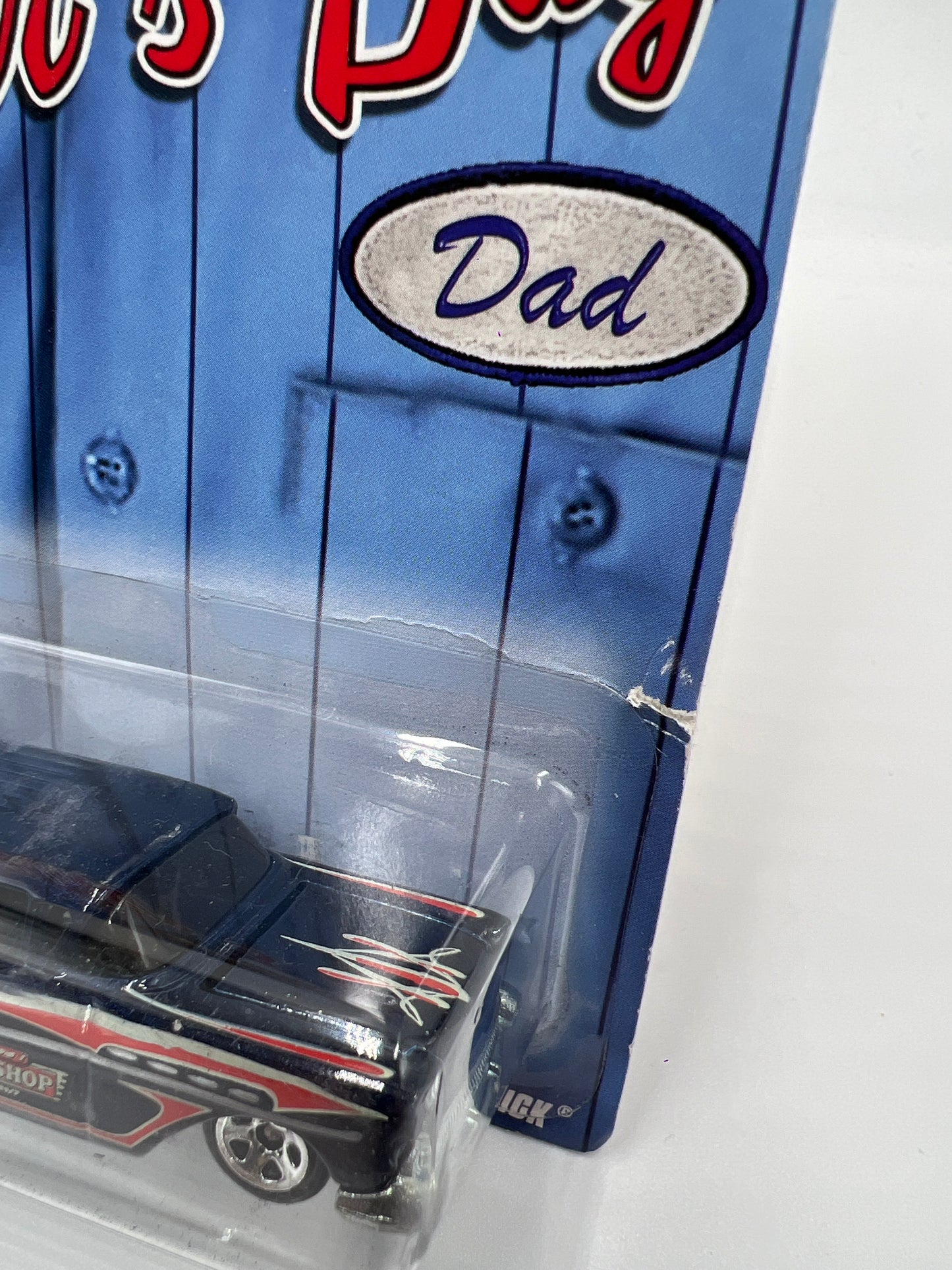 2008 Hot Wheels Fathers Day 57 Buick Dark Blue Card Not Perfect 160B