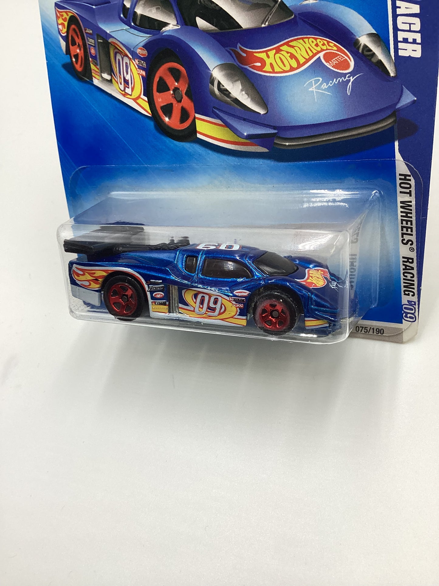 2009 Hot wheels #075 GT Racer Blue GG2