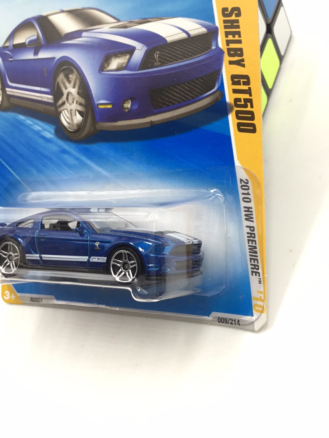 2010 Hot Wheels #9 2010 Ford Shelby Gt500 Yellow Blue LL6