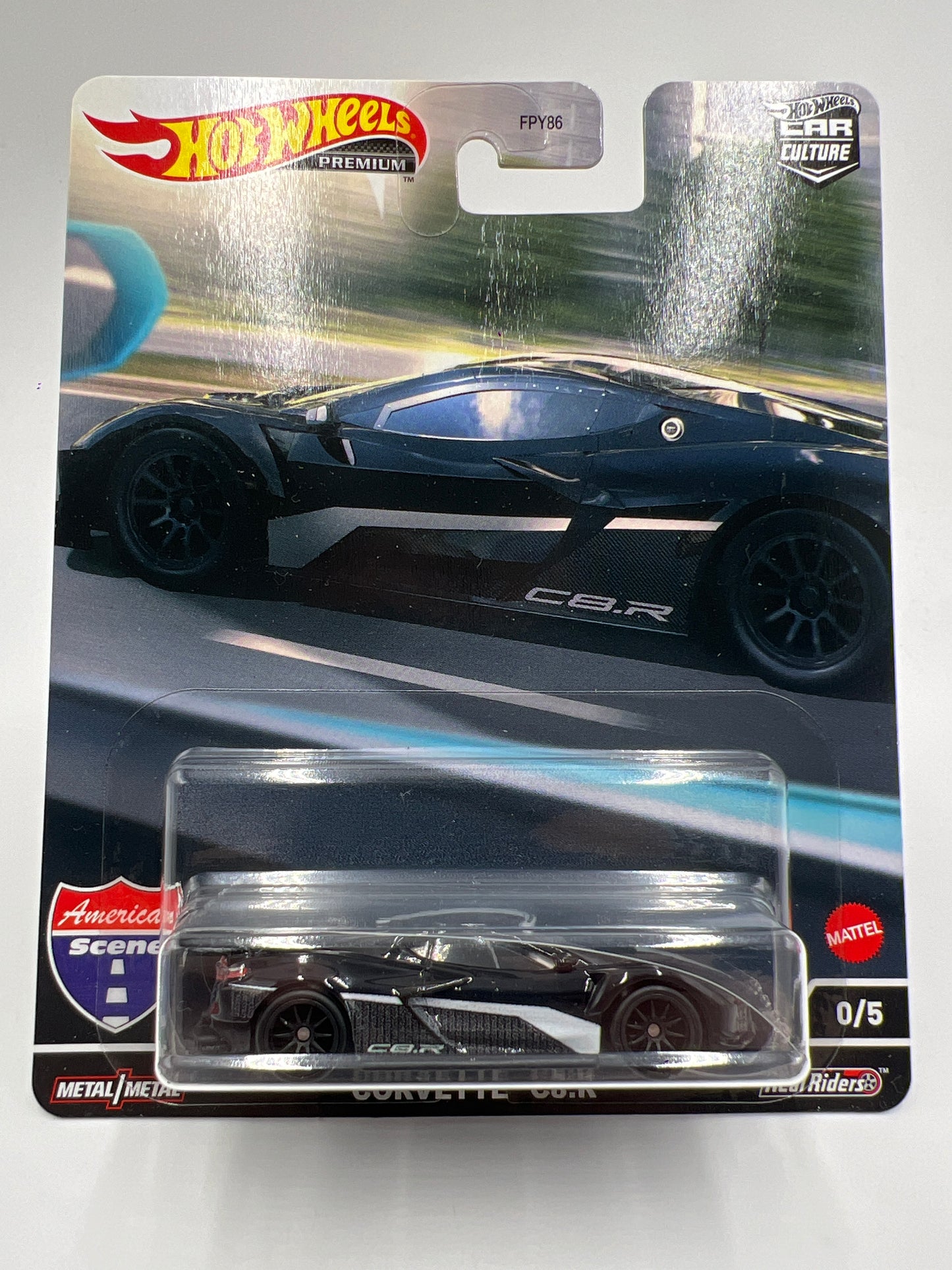 Hot Wheels Premium Car Culture American Scene CHASE #0 Corvette C8.R Black W/Protector