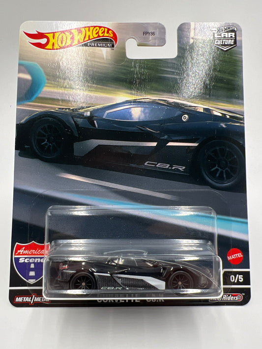 Hot Wheels Premium Car Culture American Scene CHASE #0 Corvette C8.R Black W/Protector