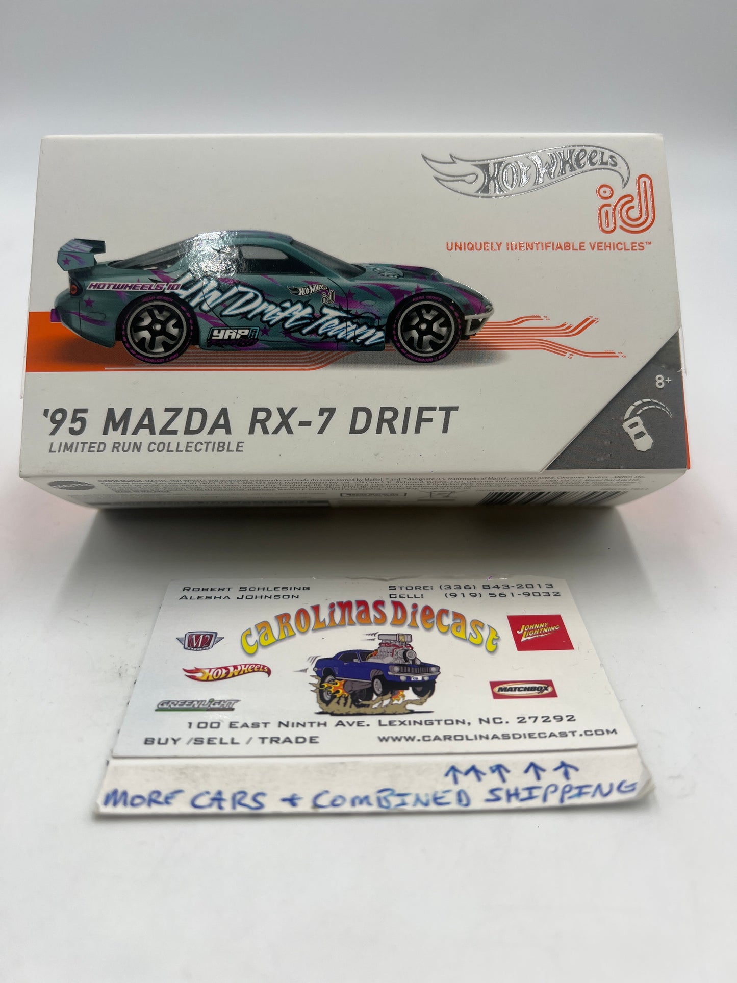 Hot Wheels iD 95 Mazda RX-7 Drift Light Blue Series 2 Opened