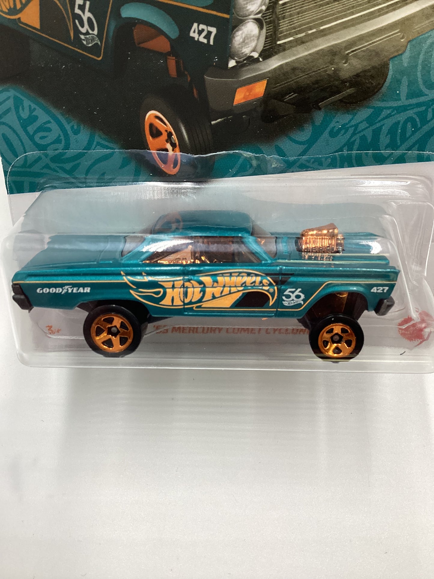 2024 Hot Wheels 56th Anniversary Pearl and Chrome #4 65 Mercury Comet Cyclone 156O