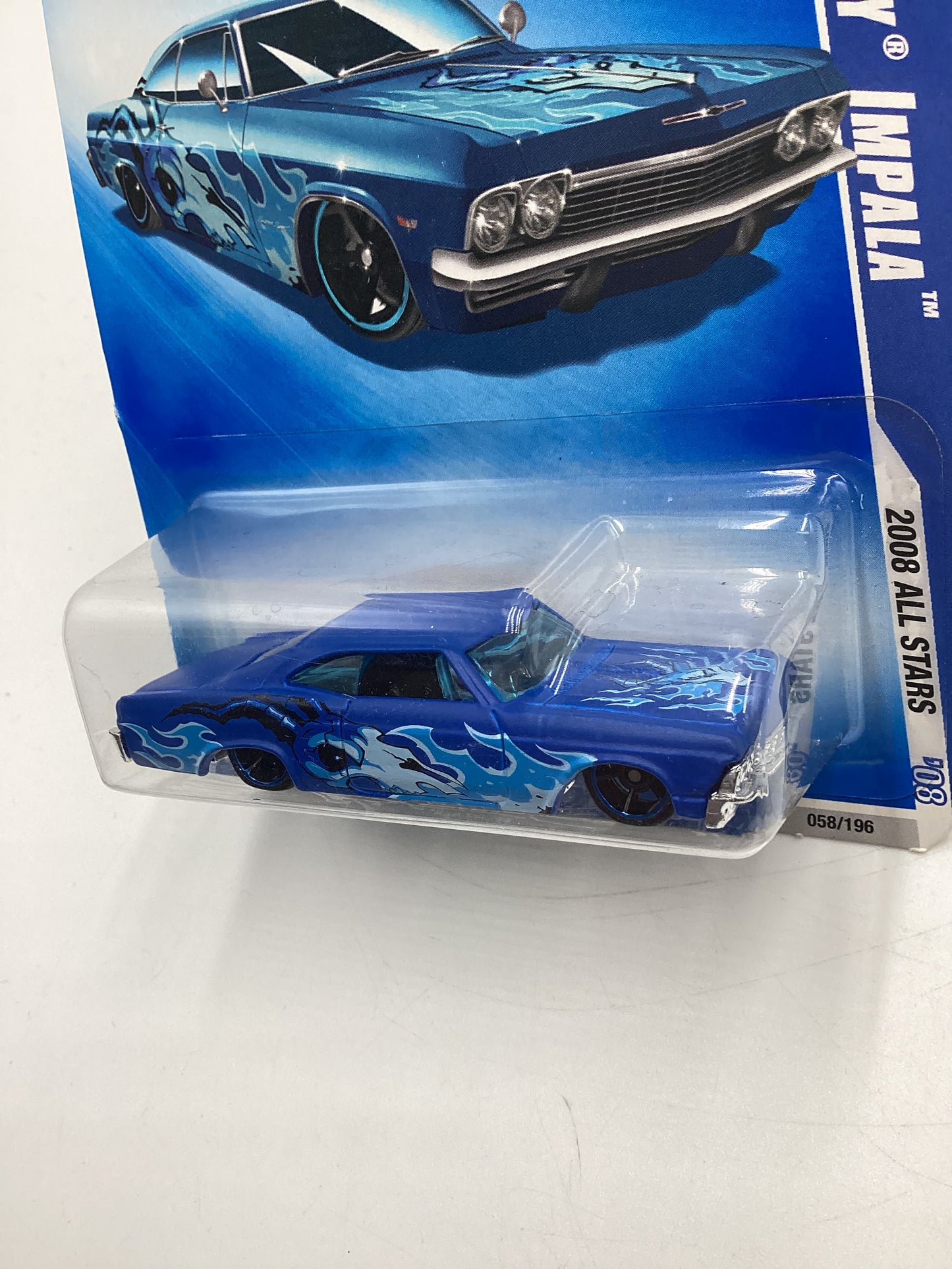 2008 Hot Wheels All Stars #58 65 Chevy Impala Blue