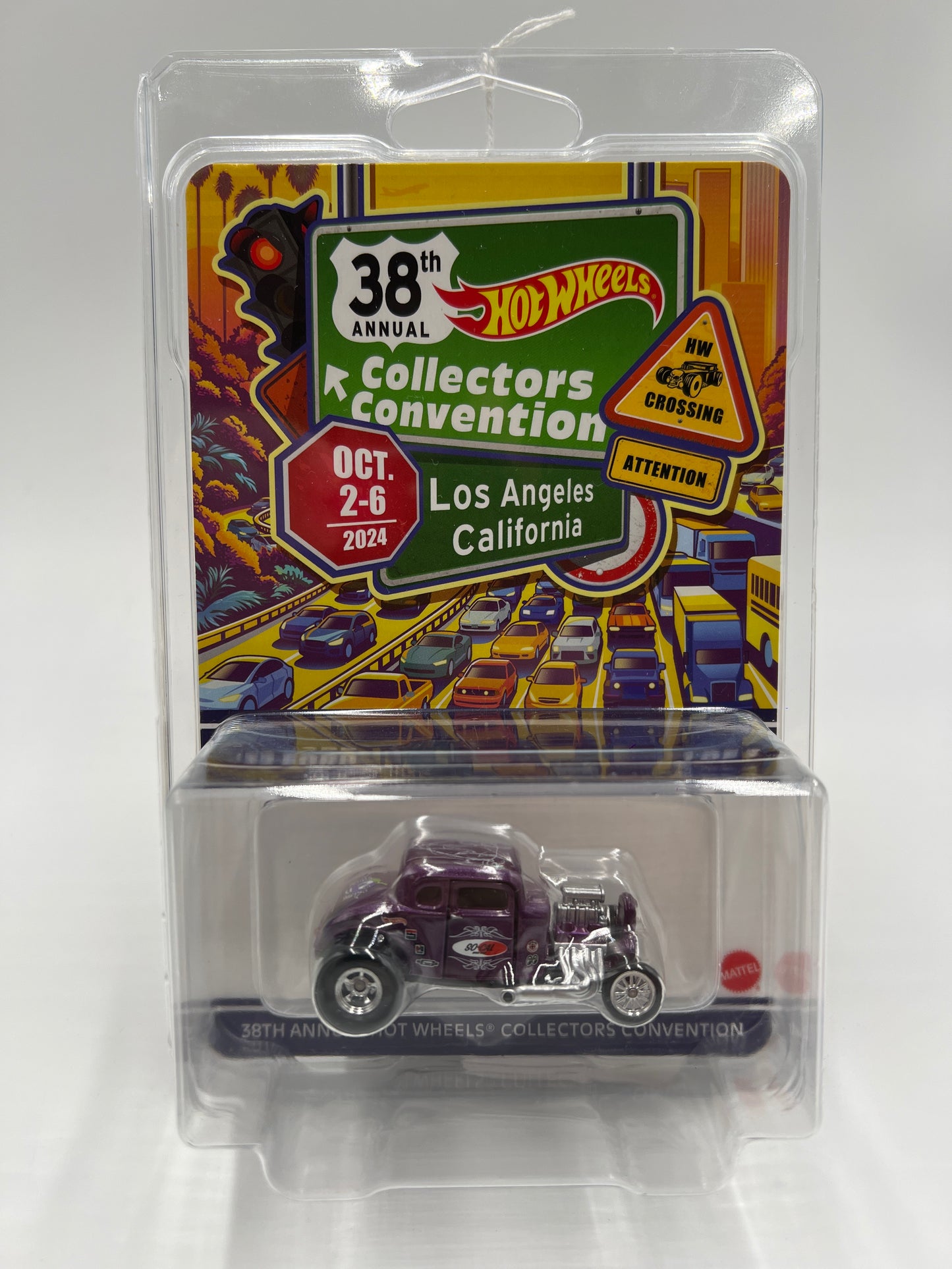 2024 Hot Wheels 38th Annual Collectors Convention LA #5420/6200 32 Ford Purple W/Protector
