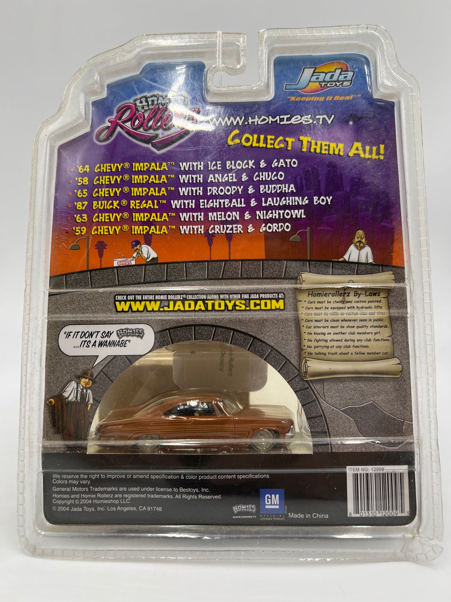 Jada Toys The Original Homie Rollerz 65 Chevy Impala Buddha & Droopy