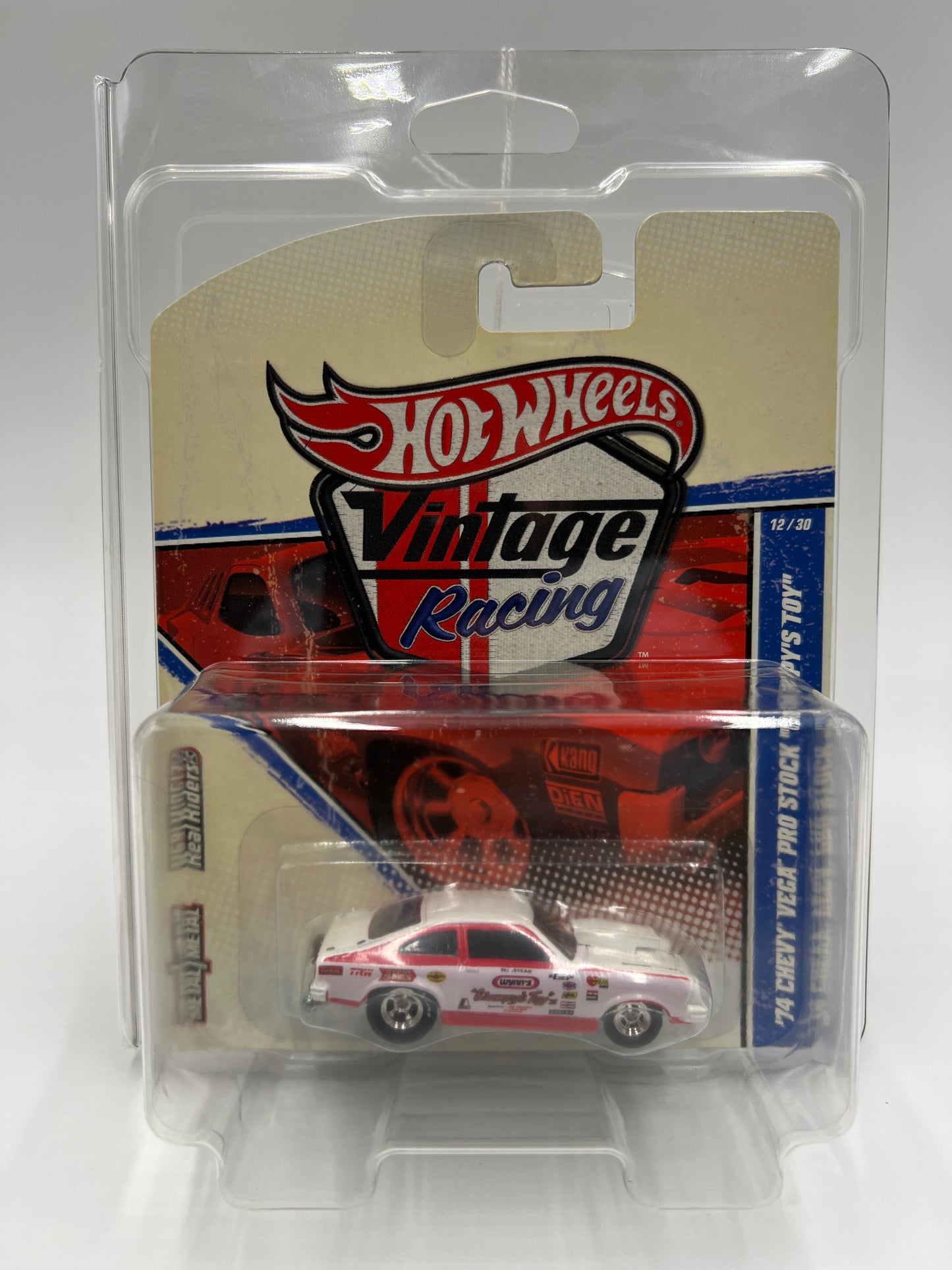 Hot Wheels Premium Vintage Racing #12 74 Chevy Vega Pro Stock Grumpys Toy Red/White W/Protector #1