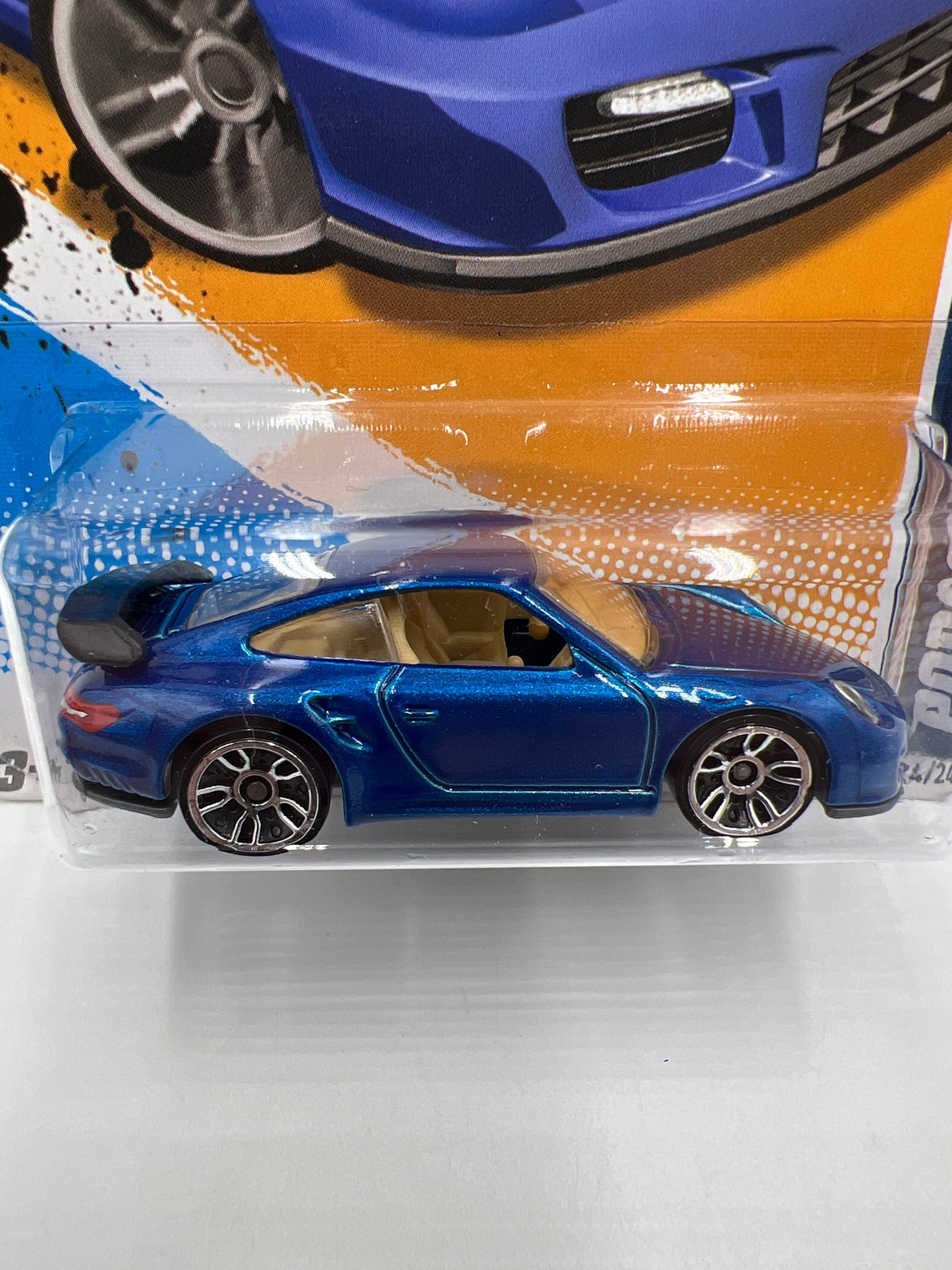 2012 Hot Wheels All Stars #124 Porsche 911 GT2 Blue W/Protector