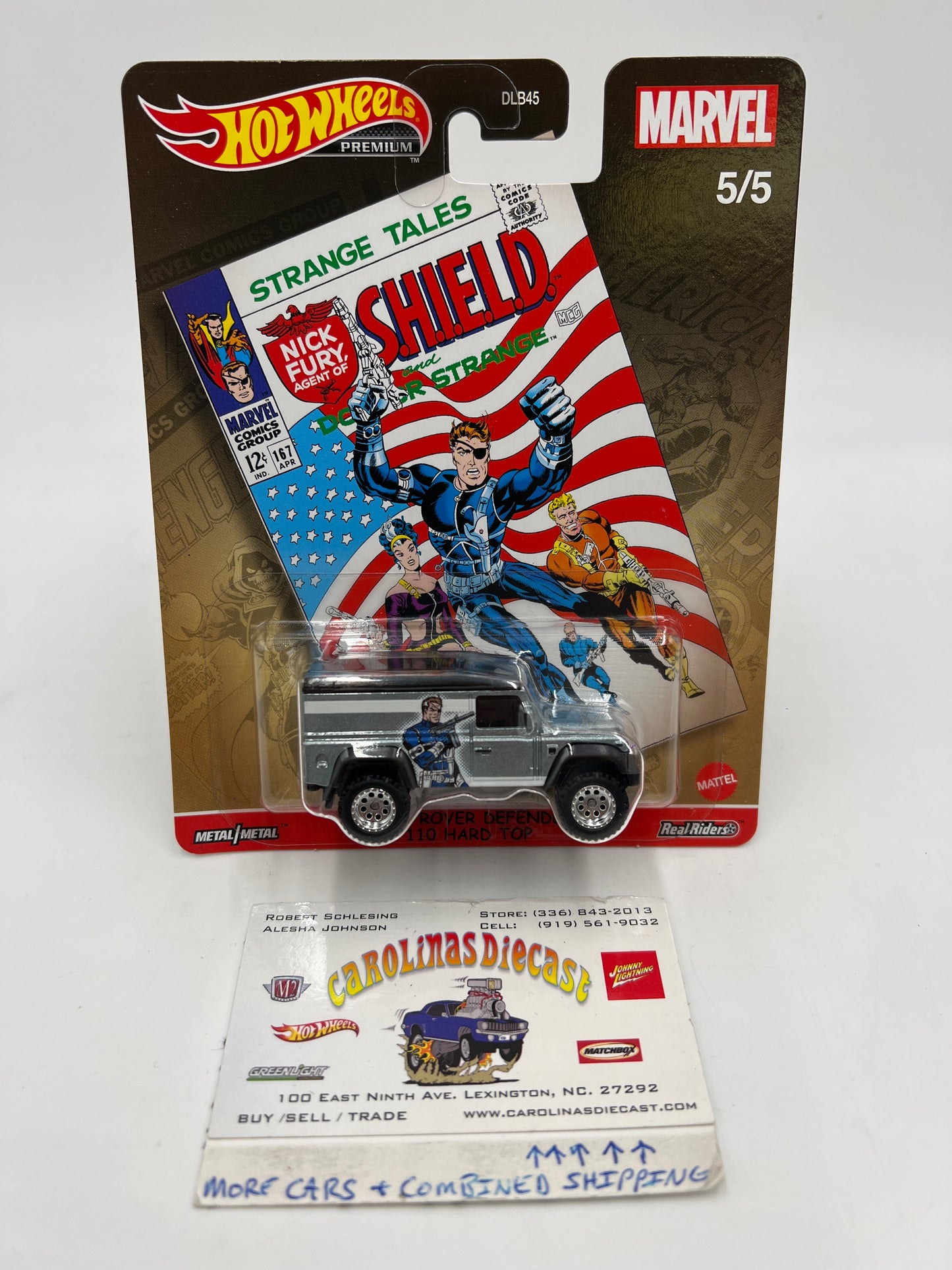 2021 Hot Wheels Marvel Pop Culture #5 Land Rover Defender 110 Hard Top 269D