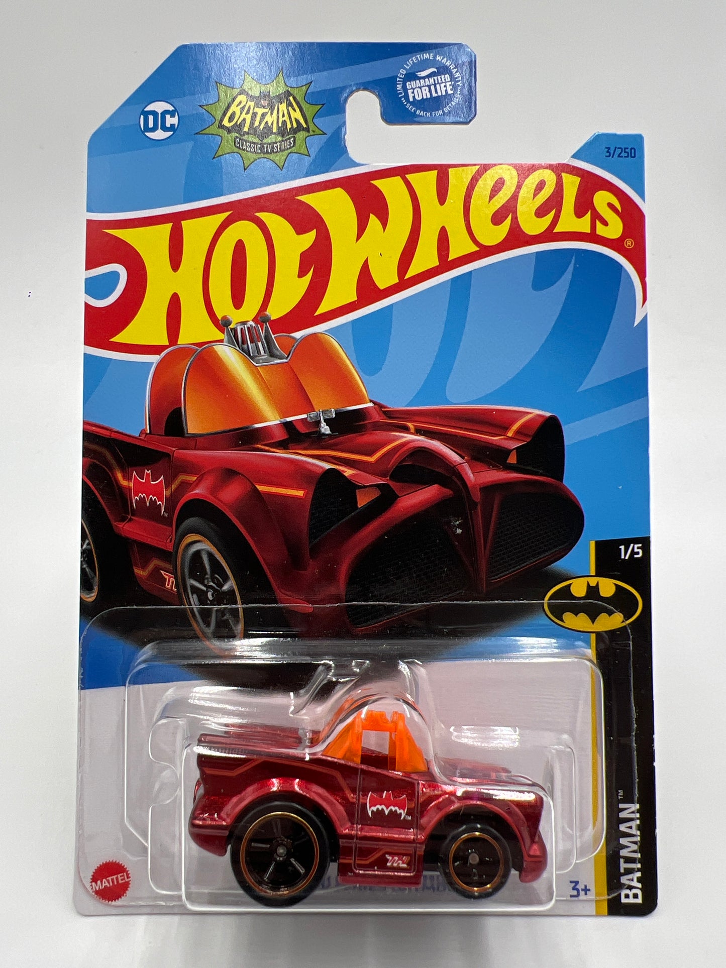 2023 Hot Wheels Super Treasure Hunt #3 Classic TV Series Batmobile Red W/Protector