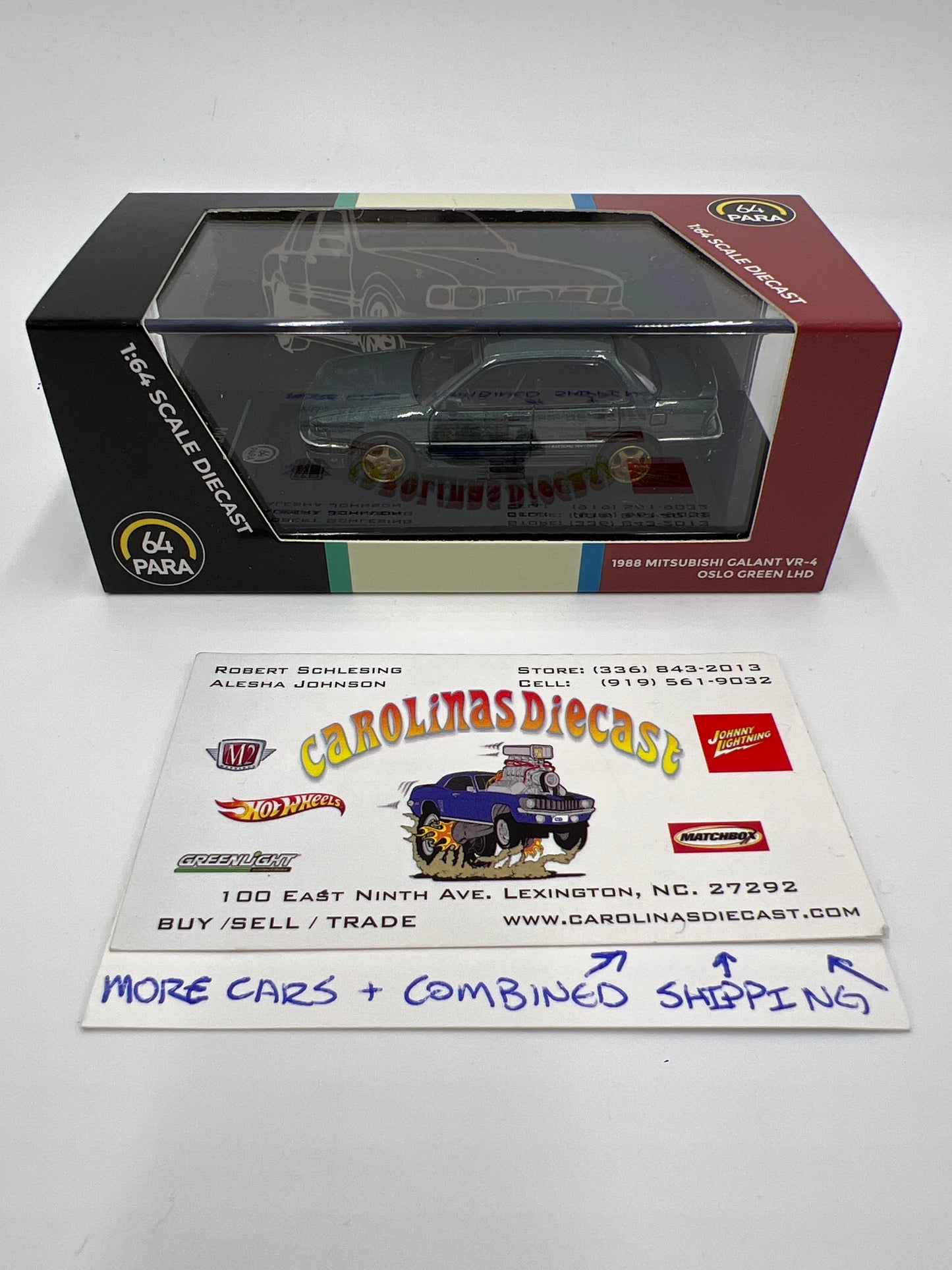Para64 1:64 Scale Diecast Mitsubishi Motors 1988 Mitsubishi Galant VR-4 Oslo Green LHD