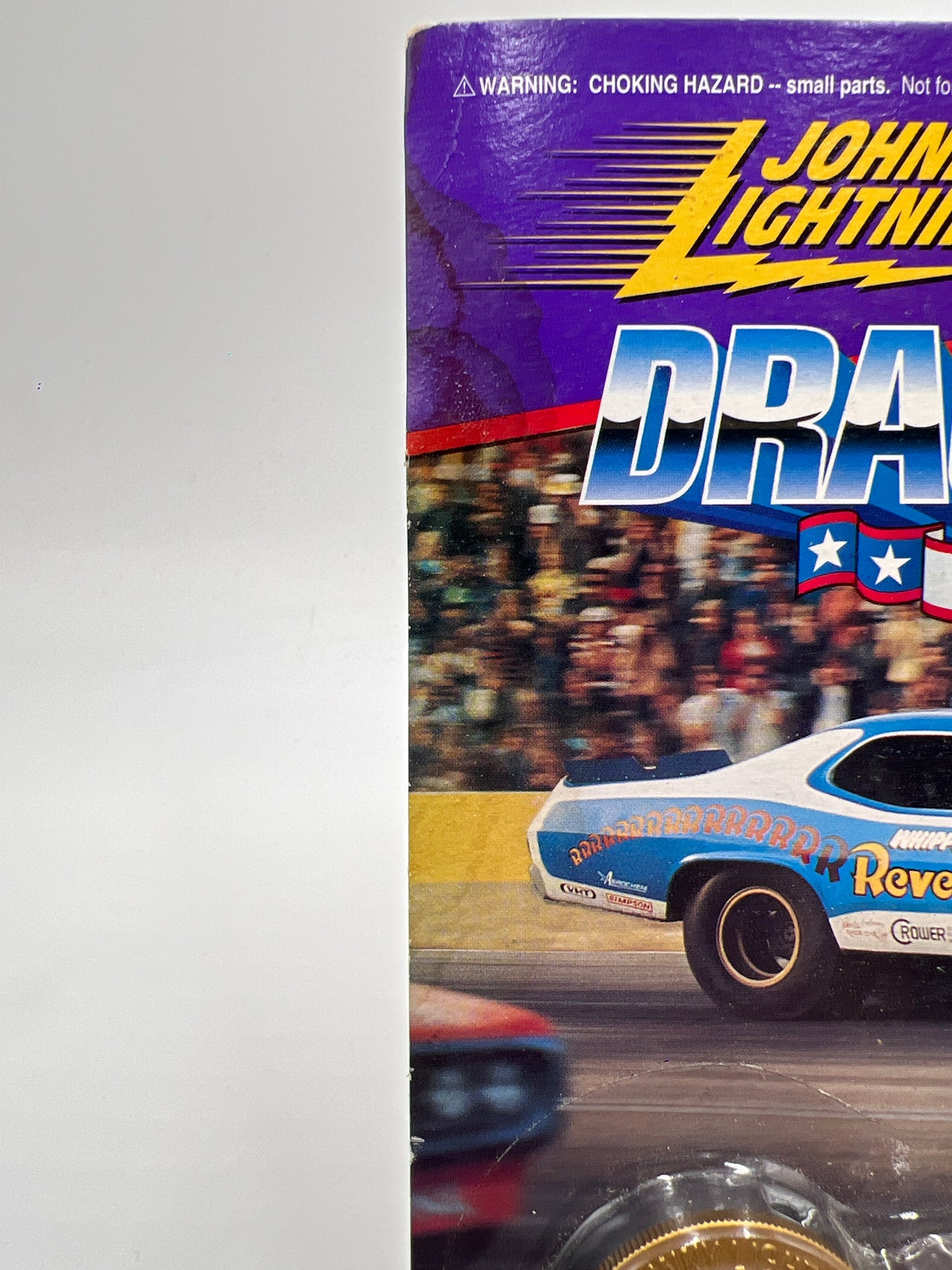 Johnny Lightning Dragsters USA Series 6 #1142 72 Chi-Town Hustler Yellow/Red Bad Card 186B