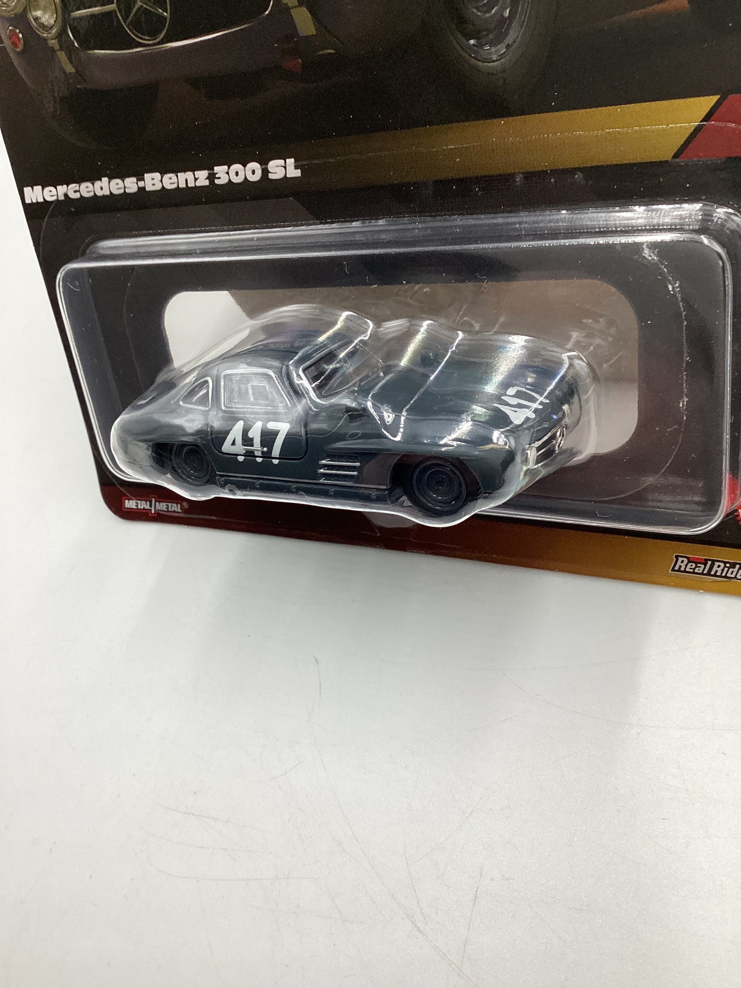 Hot Wheels Elite 64 #1 Mercedes-Benz 300 SL Gray with protector