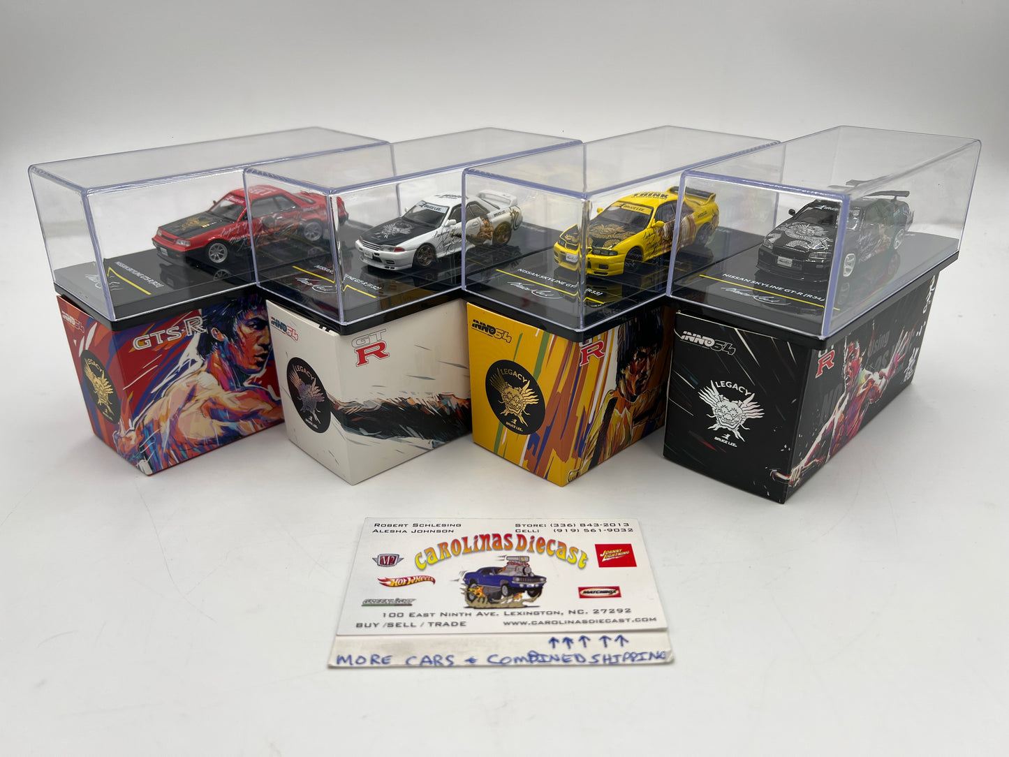 Inno64 1/64 Bruce Lee 50 Years Legacy Set Of 4 Nissan Skyline R31/R32/R33/R34