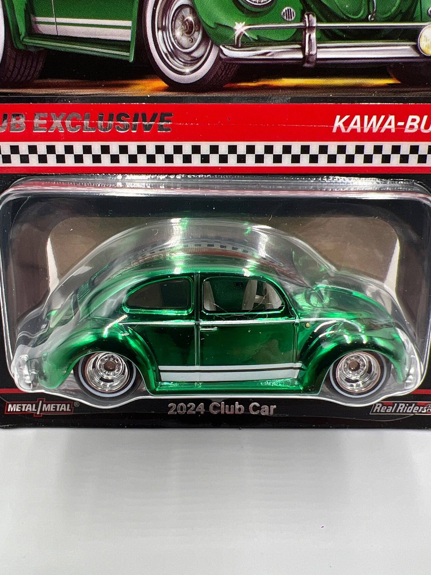 2024 Hot Wheels RLC Club Exclusive Kawa-Bug-A Green W/Protector W/Patch & Button