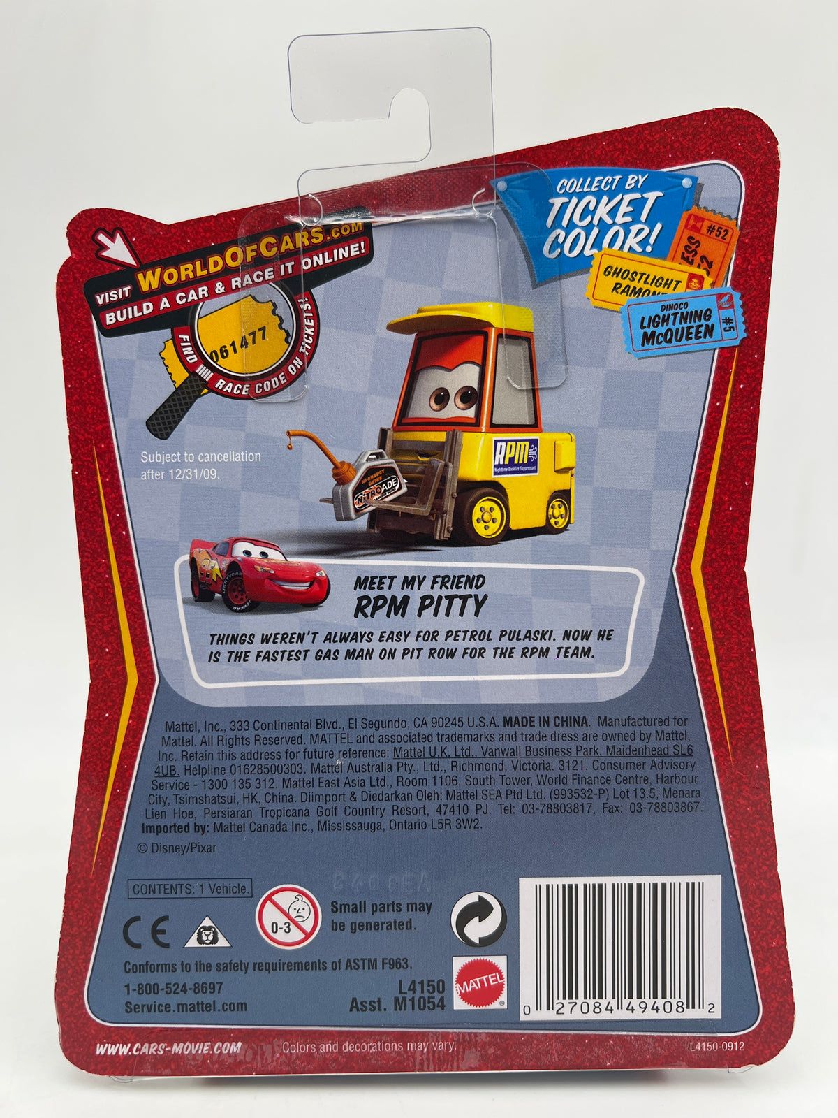 Disney Pixar Cars Race O Rama #43 Darrell Cartrip 141F