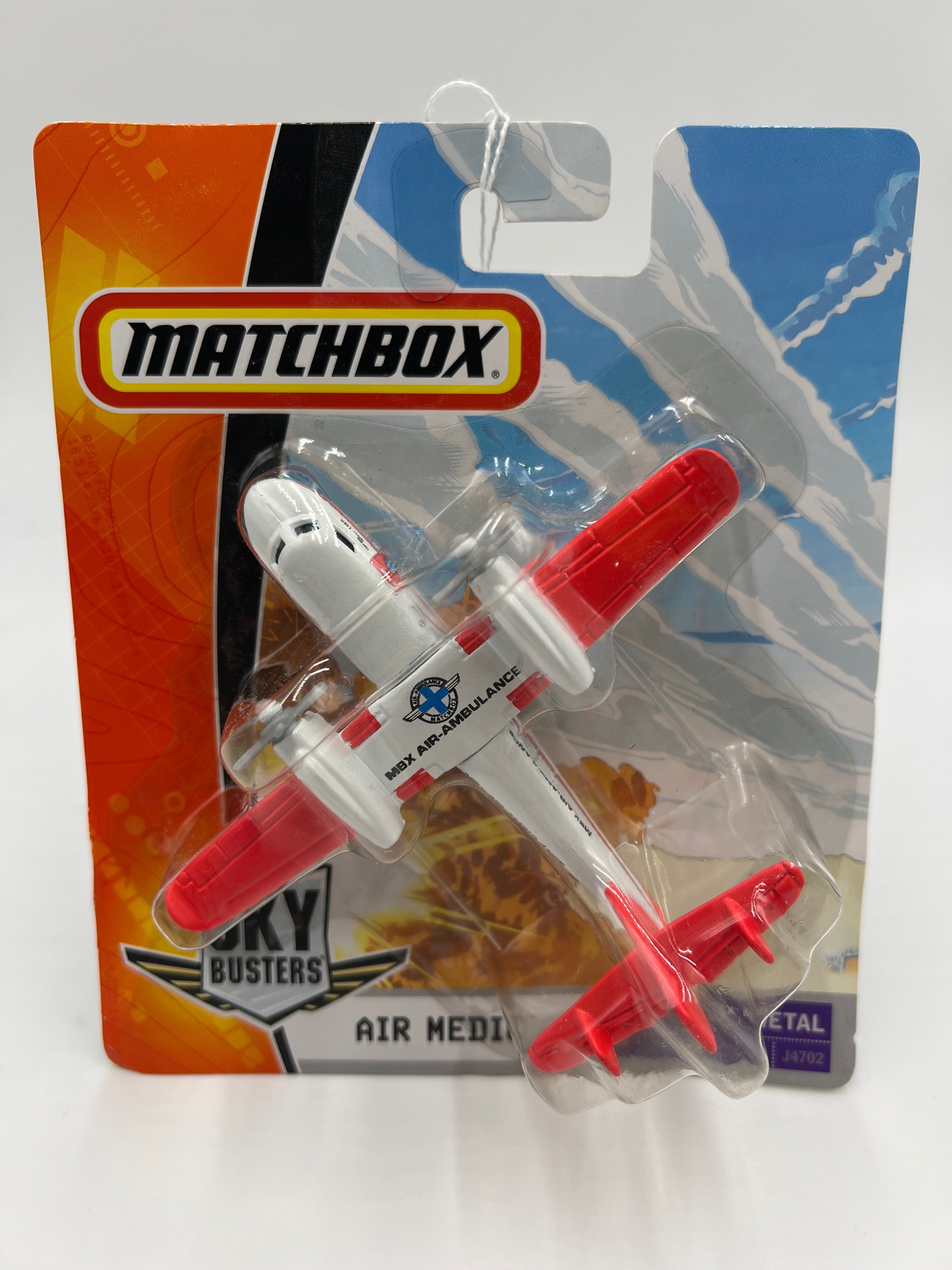 世界限定1万5千台 マテル社 ブルーレイ マックイーン 2427EA 未開封 Matchbox Sky Busters Air Medic Rescue Plane MBX Air Ambulance VV8