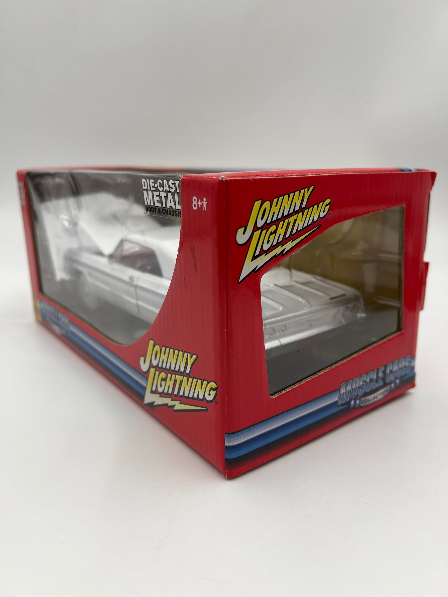 Johnny Lightning 1:24 Scale White Lightning Muscle Cars Chase 1964 Chevy Impala SS White VHTF