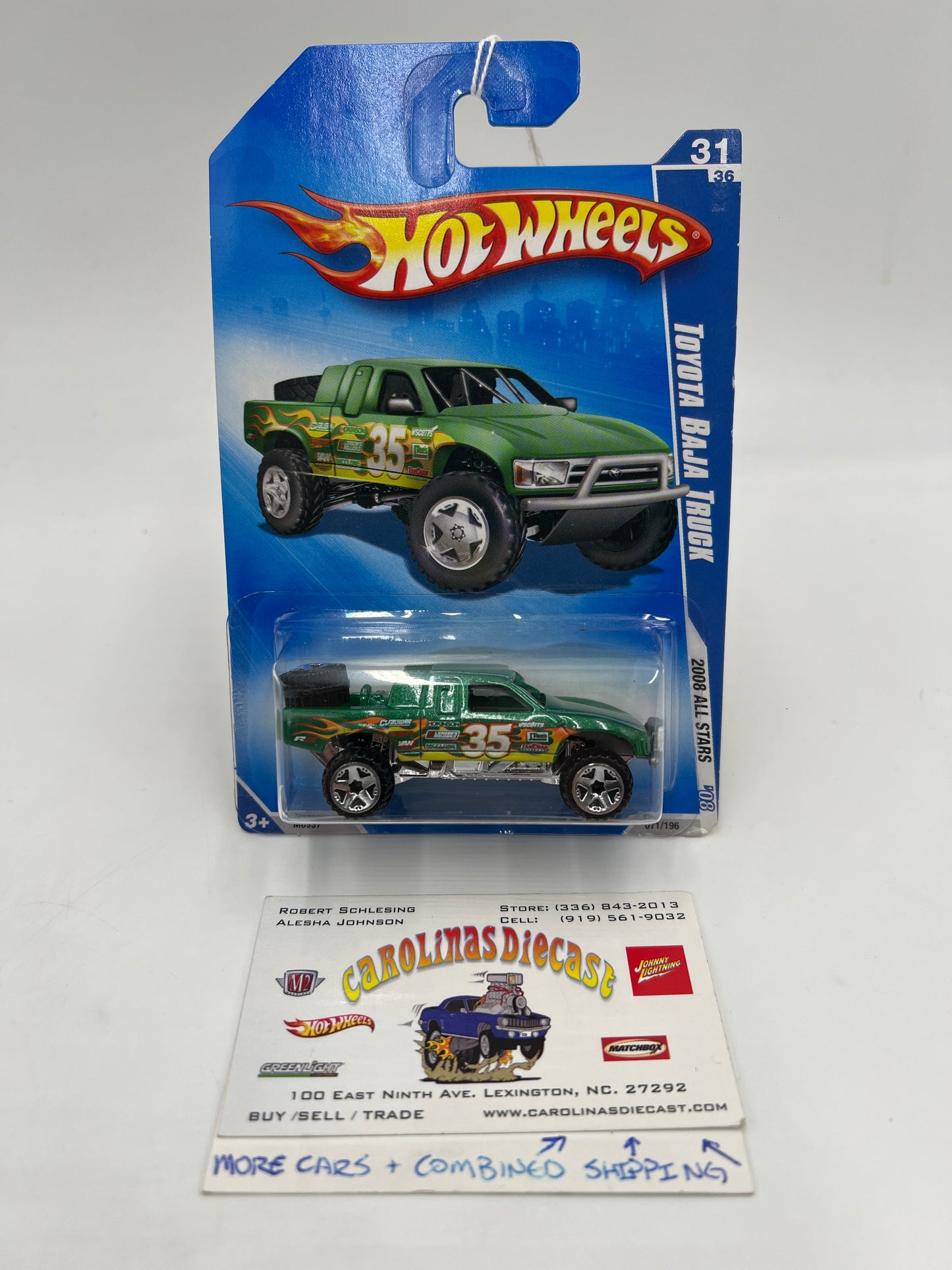 2008 Hot Wheels All Stars #71 Toyota Baja Truck Green 93B