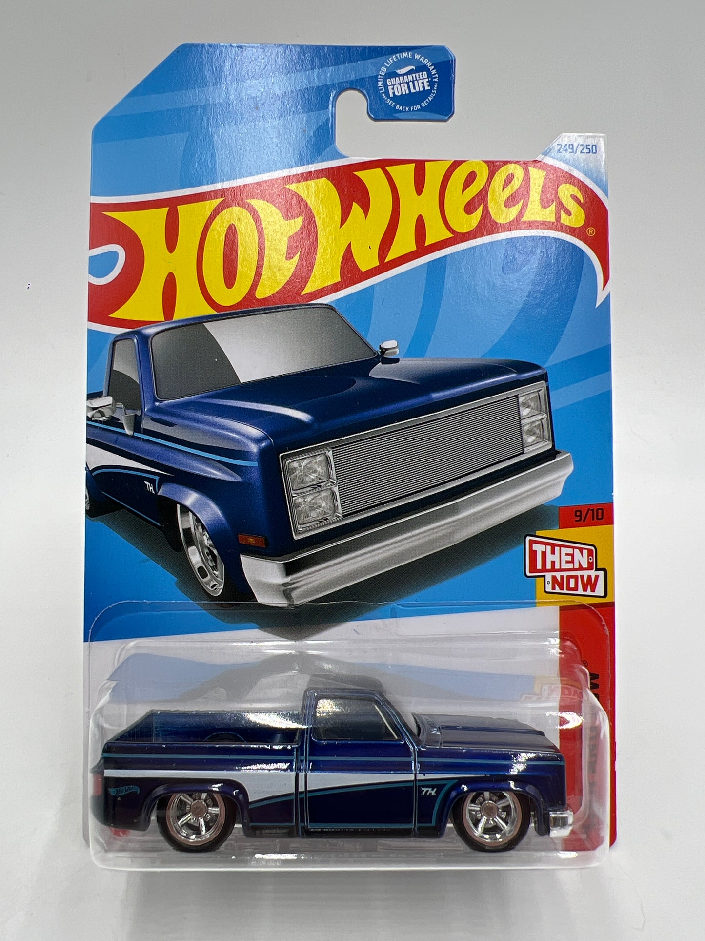 2024 Hot Wheels Super Treasure Hunt #249 83 Chevy Silverado Blue W/Protector Cracked Blister