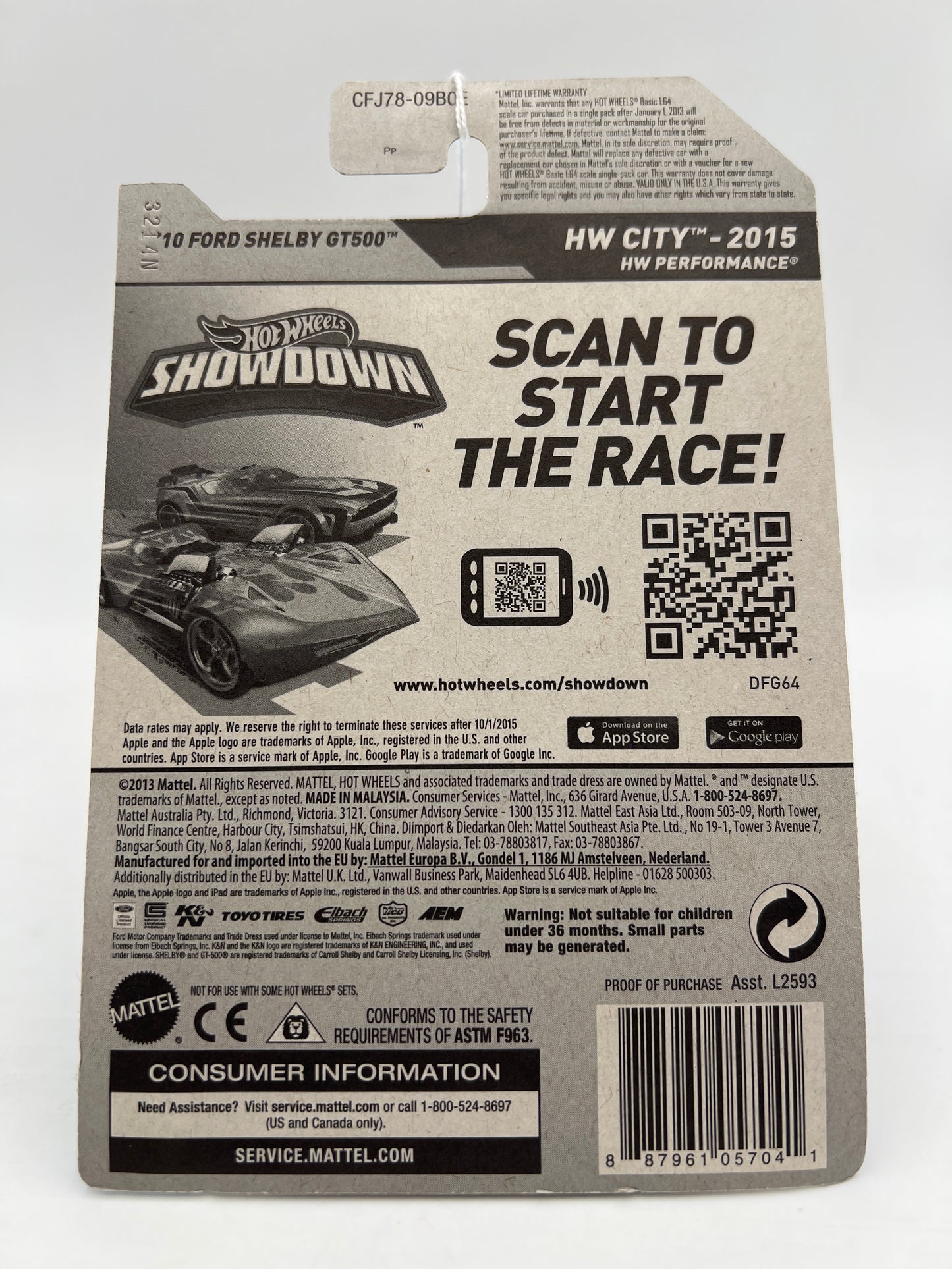 2015 Hot Wheels Walmart Exclusive Zamac 003 #11 10 Ford Shelby GT500 K&N 143A