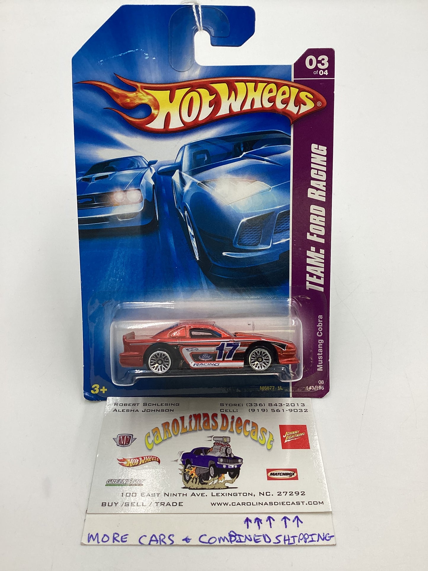 2008 Hot Wheels HW Team: Ford Racing #143 Mustang Cobra Orange 26i
