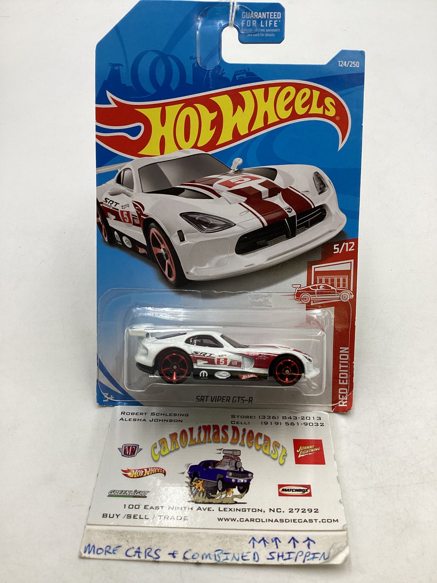 2019 Hot wheels #124 SRT Viper GTS-R Red edition Target Exclusive 145F