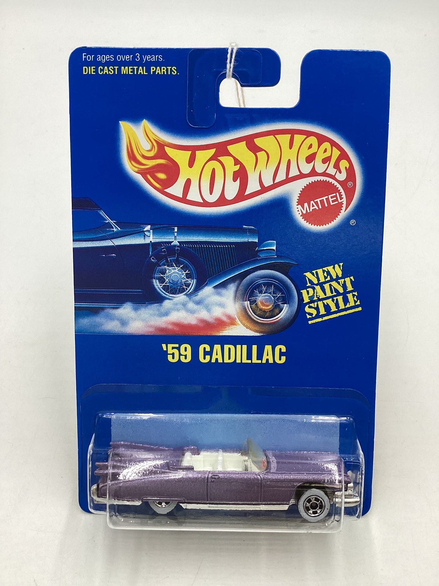 Hot Wheels Blue Card Collector No. 266 59 Cadillac Purple WW Wheels 239F