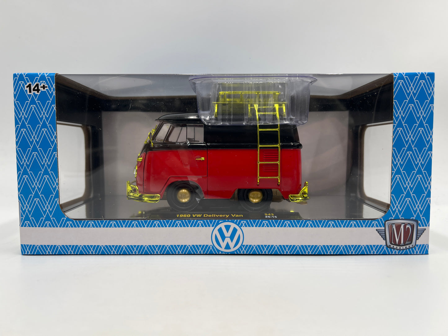 M2 Machines 1/24 CHASE 1960 VW Delivery Van Red/Black S43