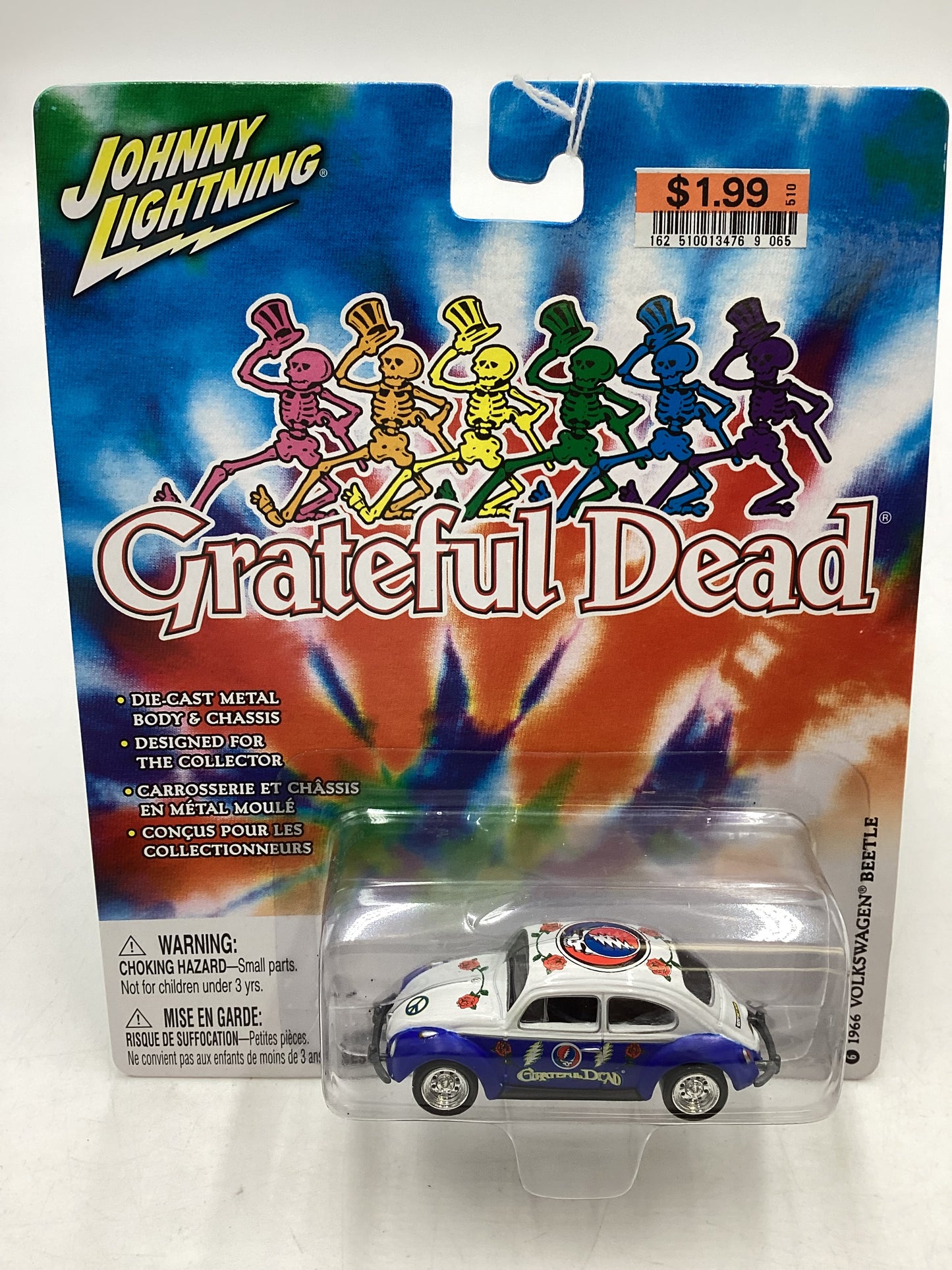 Johnny Lightning Grateful Dead 1966 Volkswagen Beetle Blue/White
