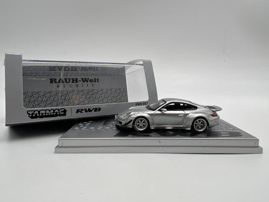 Tarmac Works x Hobby 64 Porsche RWB 997 Abu Dhabi Silver