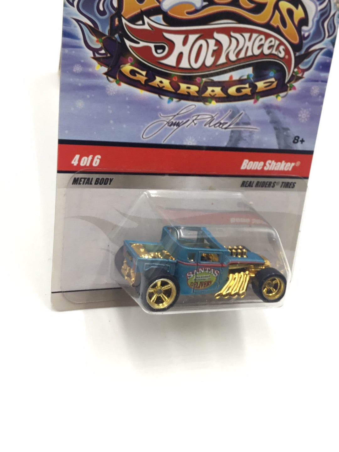 Hot wheels Larrys garage Xmas 4 of 6 Bone Shaker real riders with protector