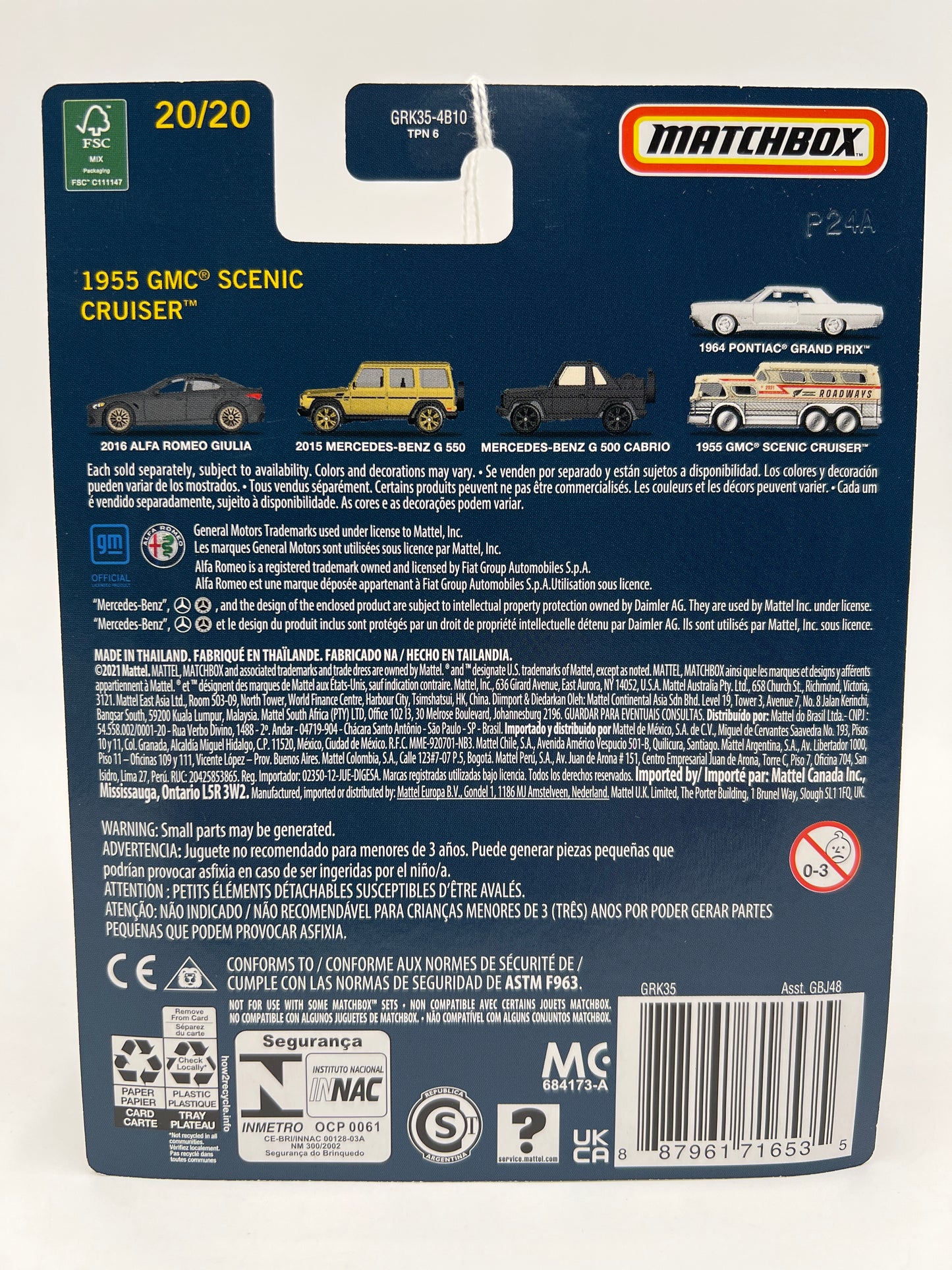 Matchbox Collectors #20 1955 GMC Scenic Cruiser Tan 169K