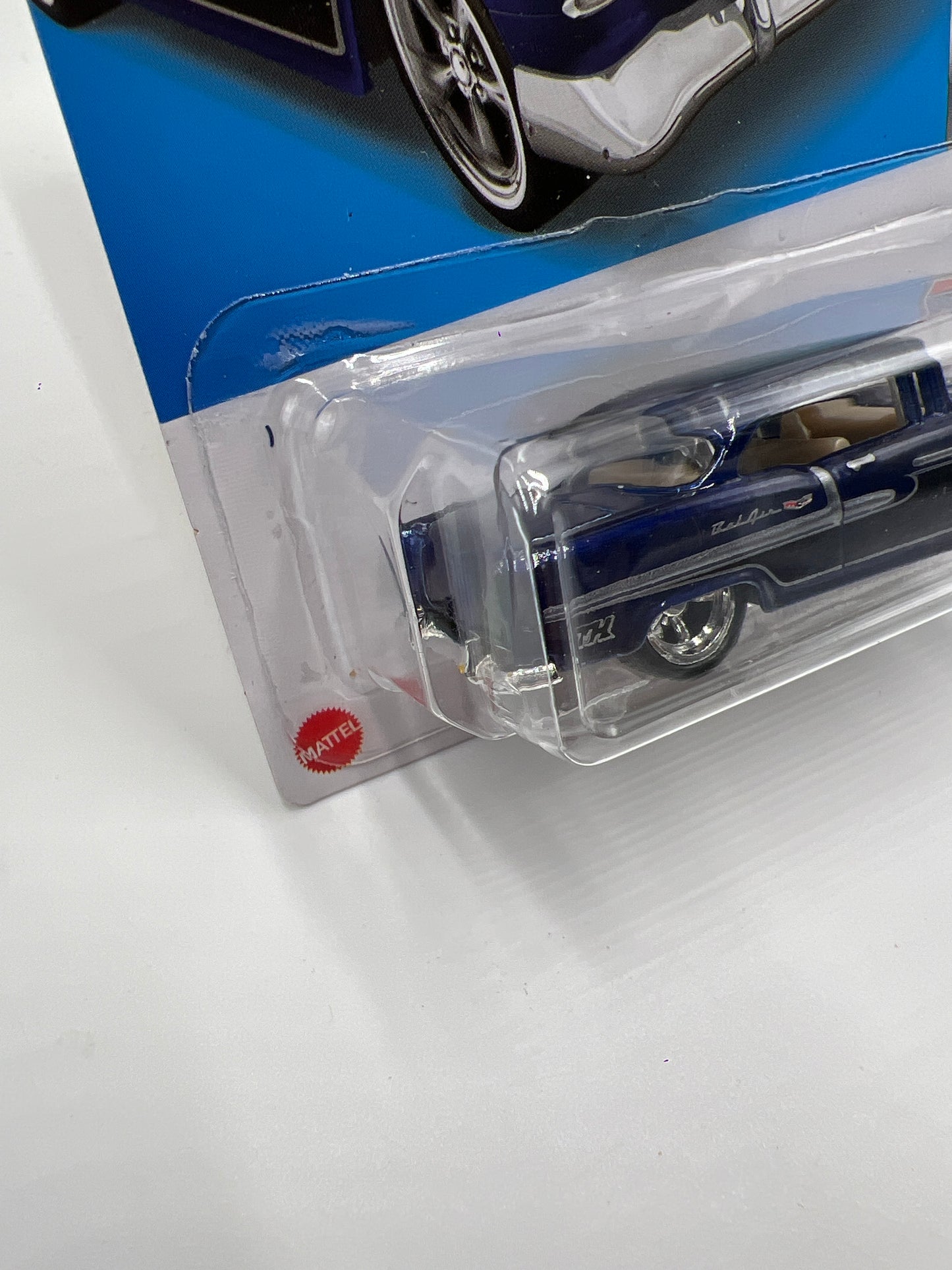 2022 Hot Wheels Super Treasure Hunt #20 55 Chevy Blue W/Protector
