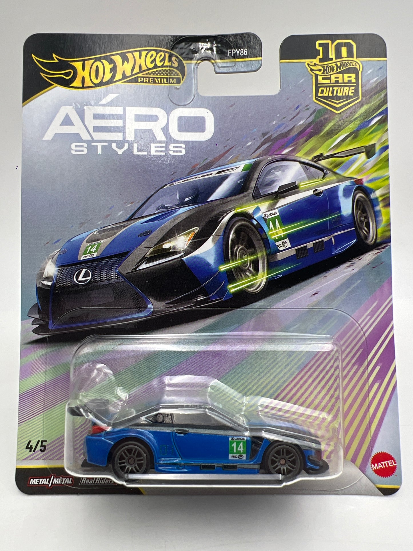 2026 Hot Wheels Aero Styles #4 Lexus RC F GT3 Blue/Black