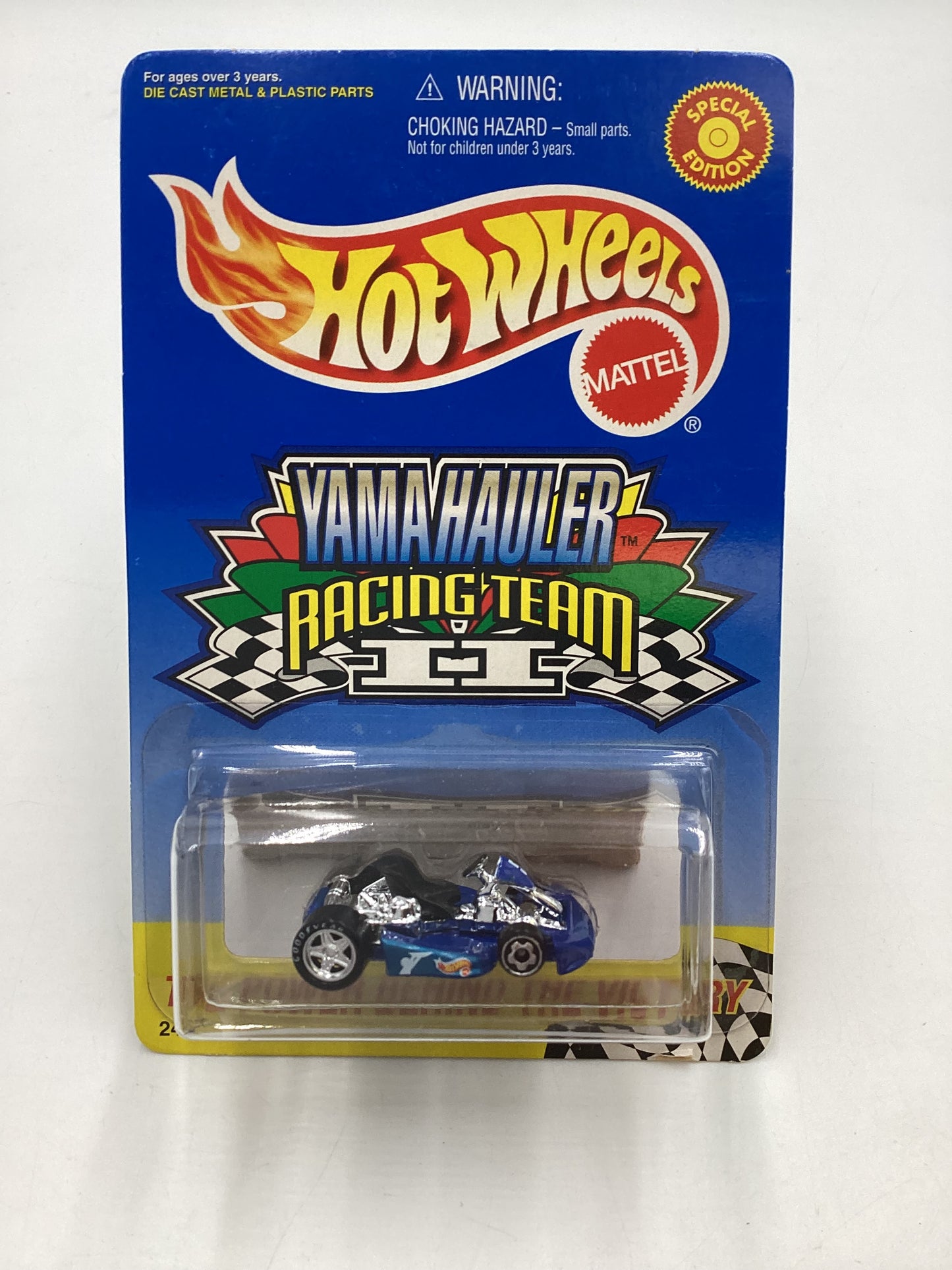 Hot Wheels Yama Hauler Go Kart Blue Silver Rims with protector