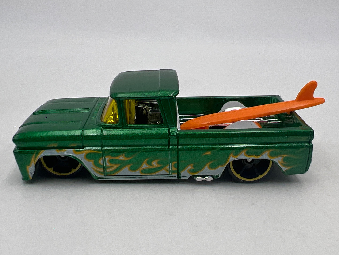 Hot Wheels 1/64 Flames 5 Pack Exclusive Custom 62 Chevy Pickup Green Loose