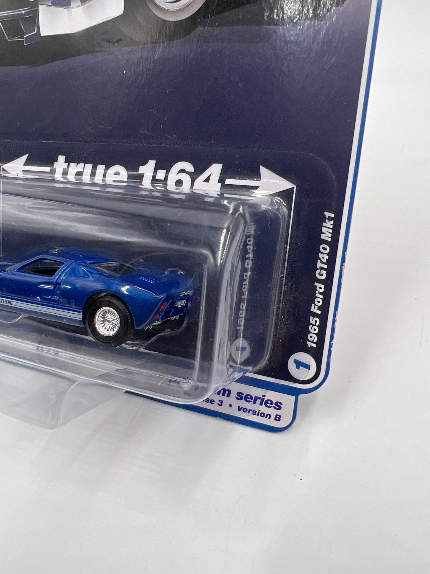Auto World Vintage Muscle 1965 Ford GT40 MK1 Blue 185A