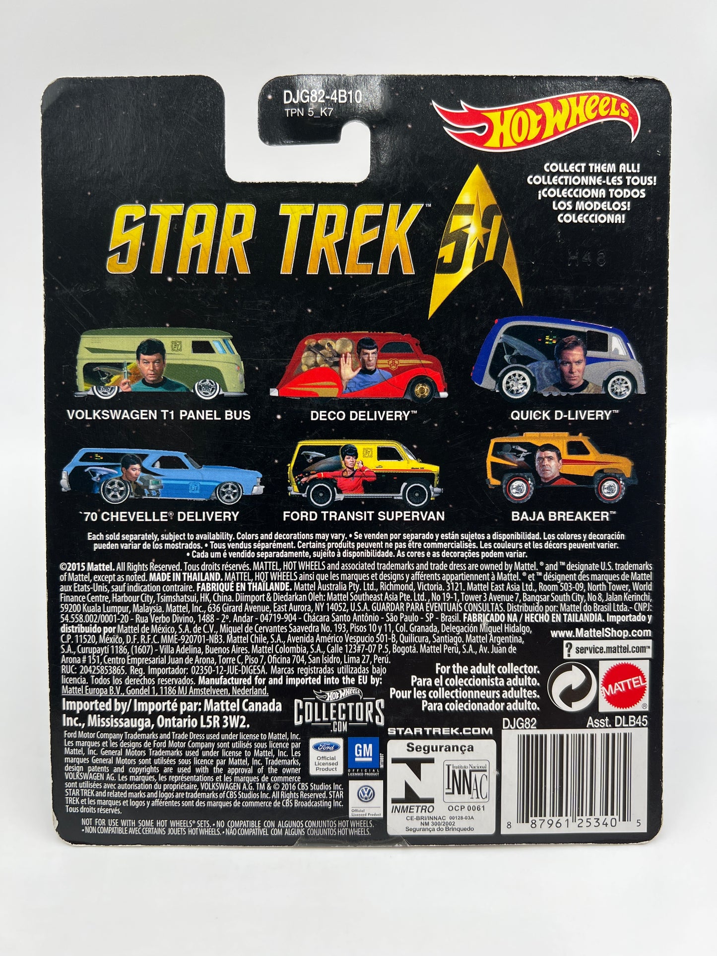 Hot Wheels Premium Star Trek 50th Anniversary Volkswagen T1 Panel Bus Green W/Protector