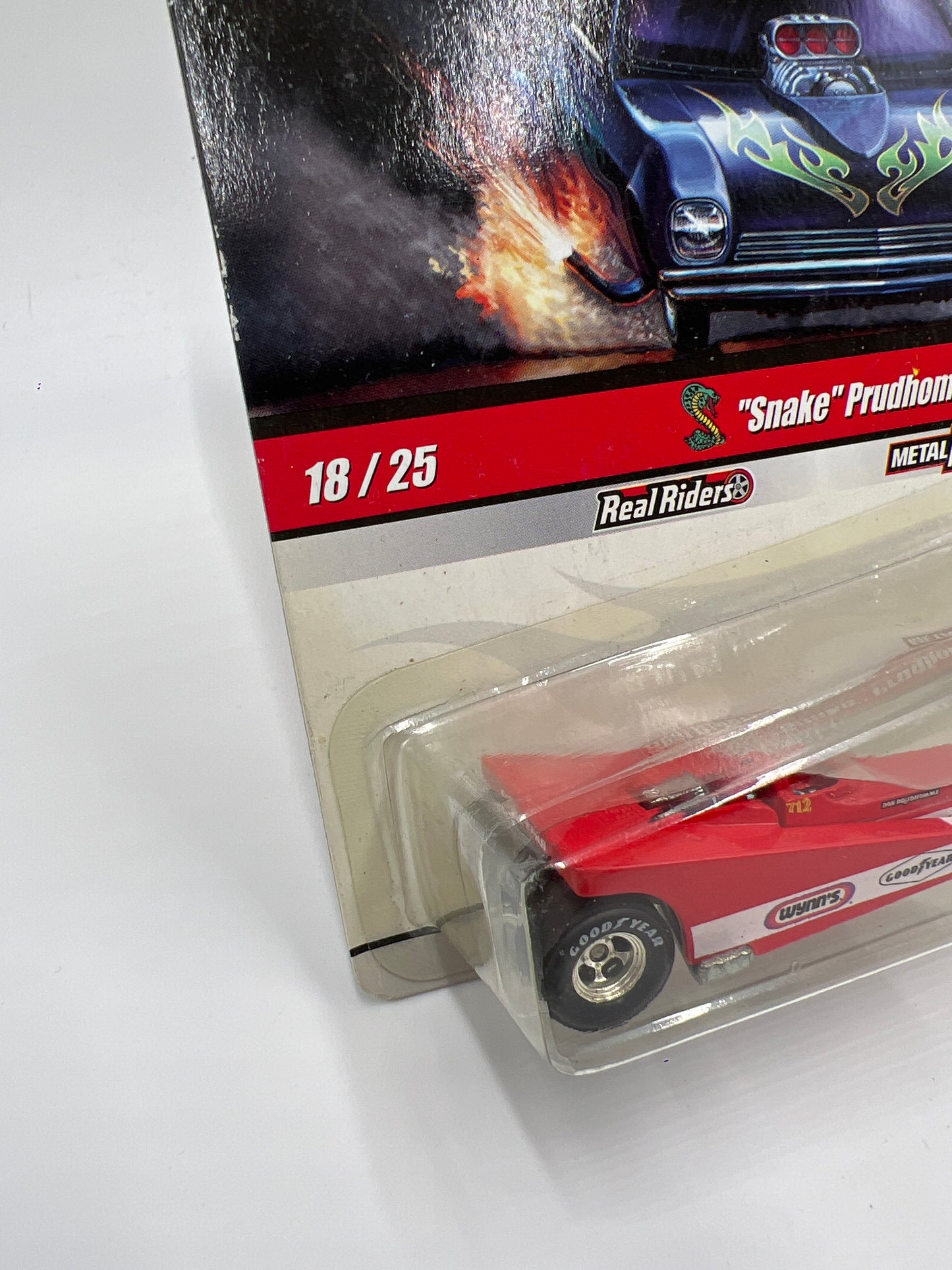 Hot Wheels Drag Strip Demons #18 Snake Prudhommes Wedge Dragster W/Protector