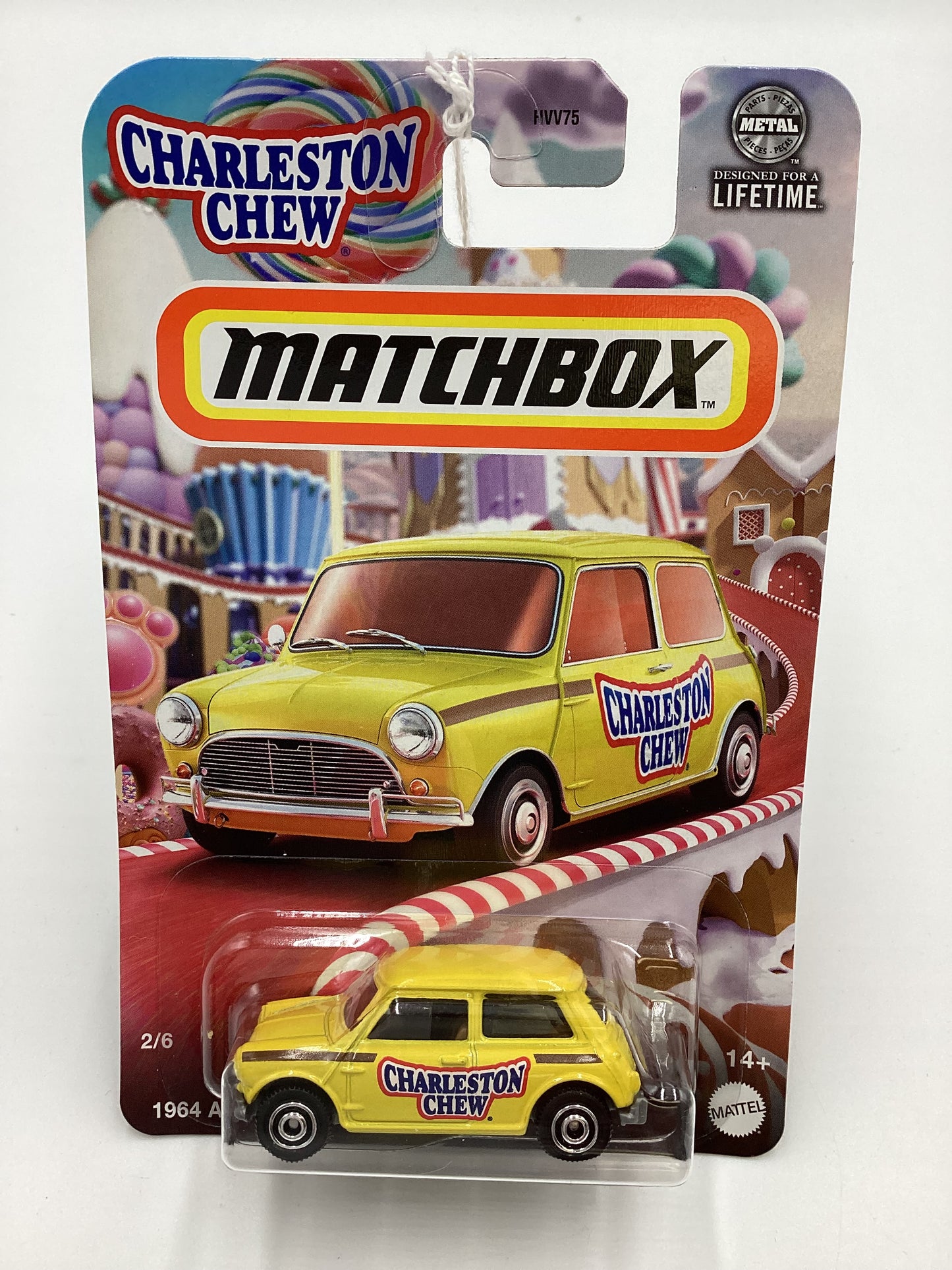 2024 Matchbox Candy Series Charleston Chew#2 1964 Austin Mini Cooper Yellow 164G