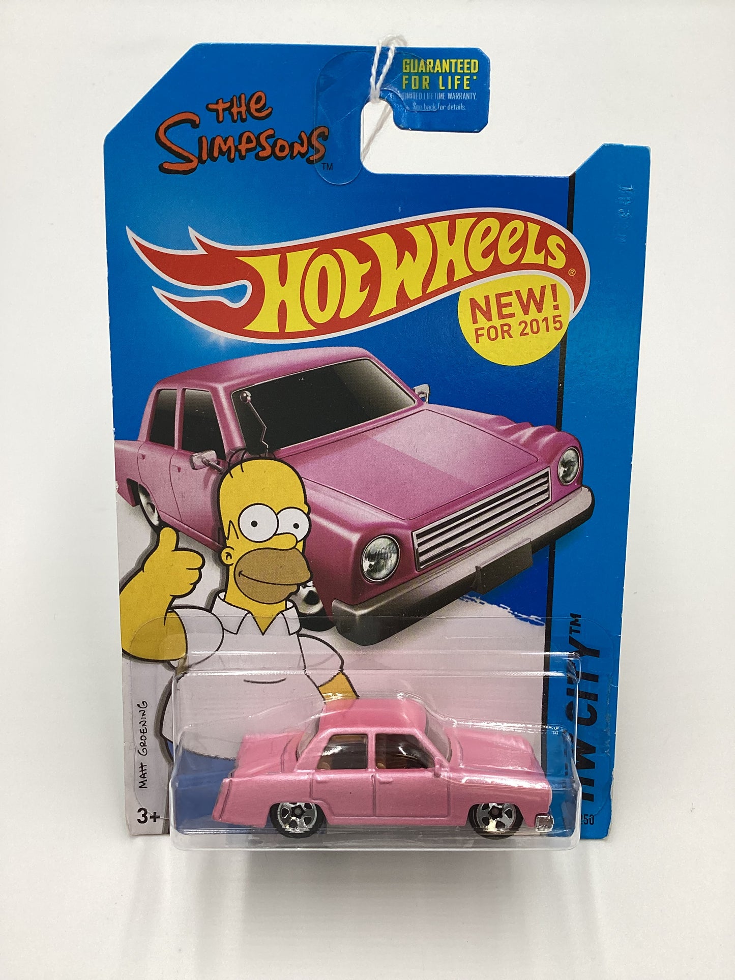 2015 Hot wheels HW City #56 The Simpsons Family Car Pink 122A