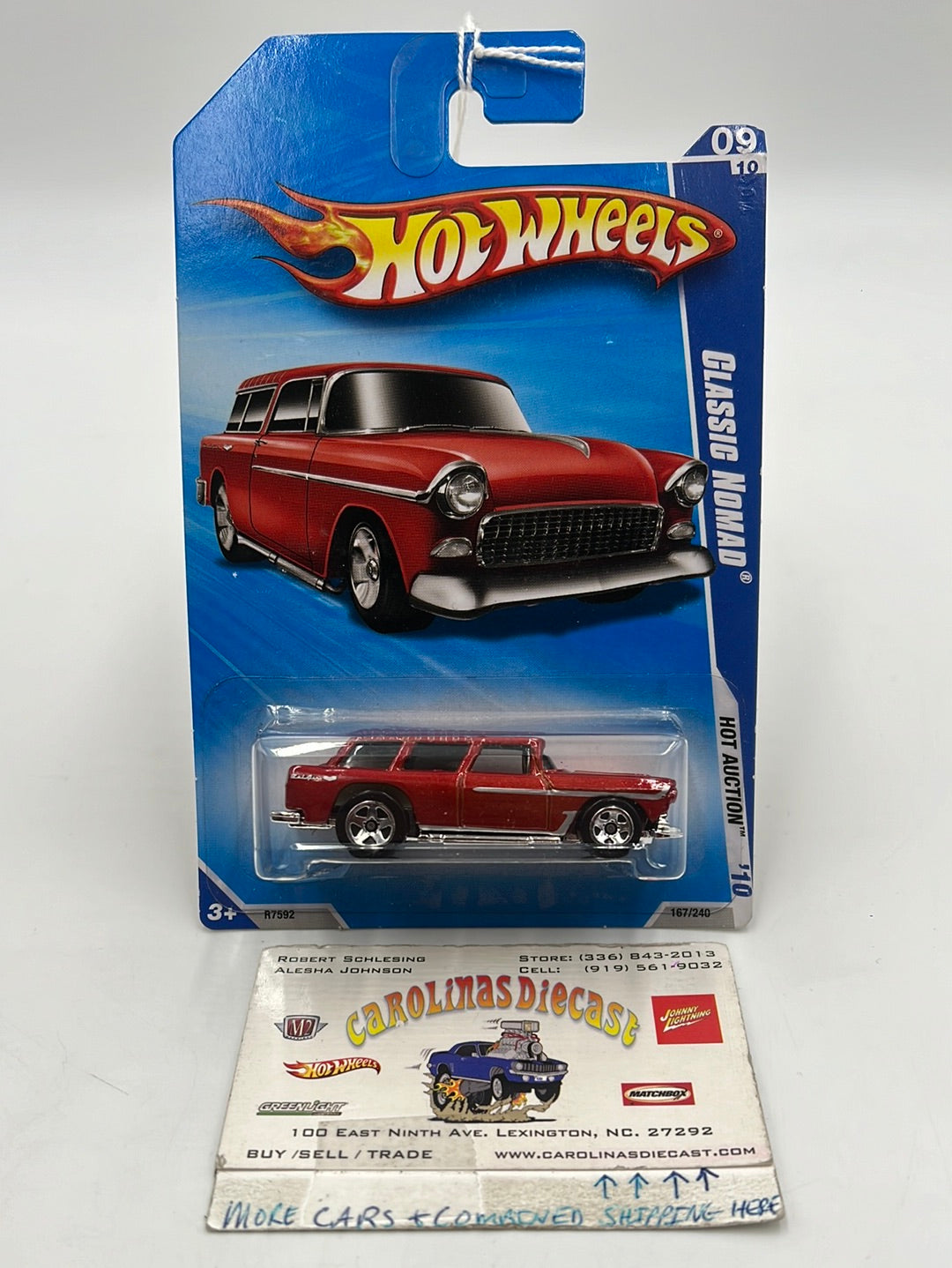 2010 Hot Wheels Hot Auction Classic Nomad Red 167/240 5F