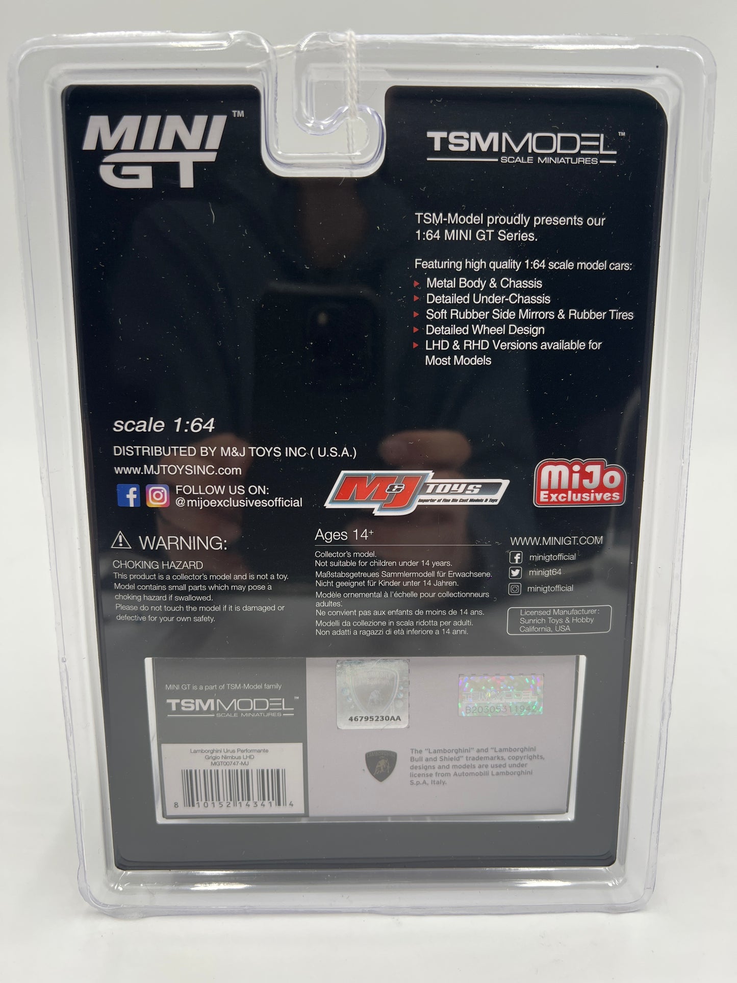 Mini GT Mijo Exclusives #747 Lamborghini Urus Performante Silver