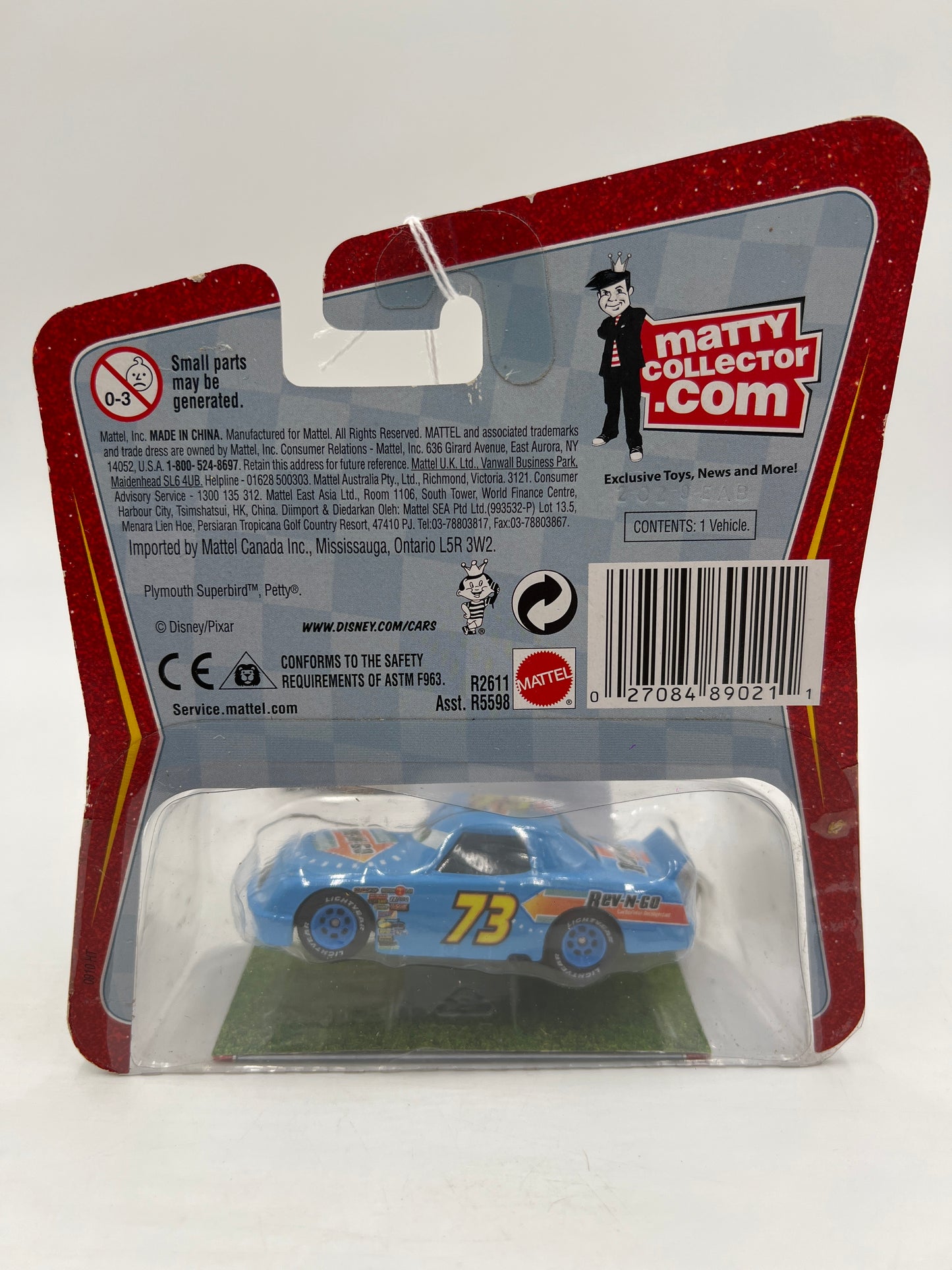 Disney Pixar The World Of Cars Rubber Tires Rev N Go No 73 138B