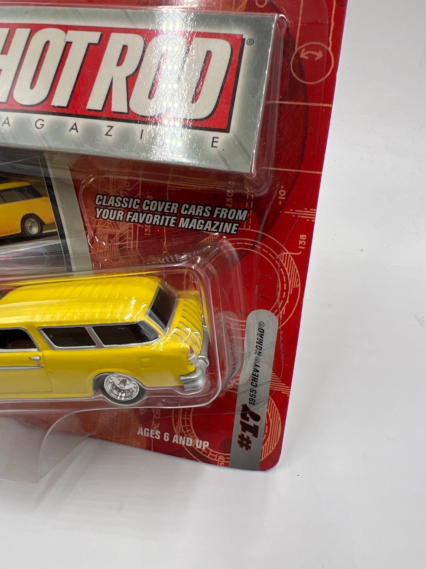 Johnny Lightning Hot Rod Magazine #17 1955 Chevy Nomad Yellow